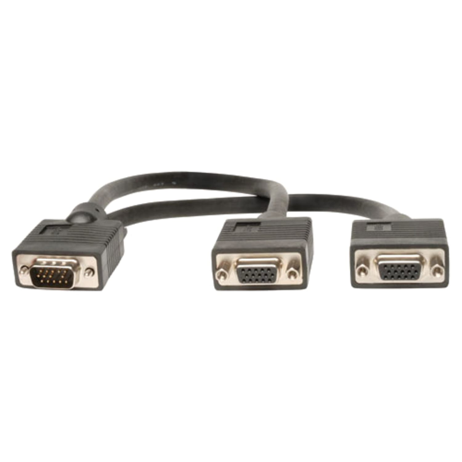 Eaton Tripp Lite Series 1ft VGA Monitor Y Splitter Cable HD15 M/2xF 1ft - VGA splitter - HD-15 (VGA) (F) to HD-15 (VGA) (M) - 1 ft - molded - gray - Image 3