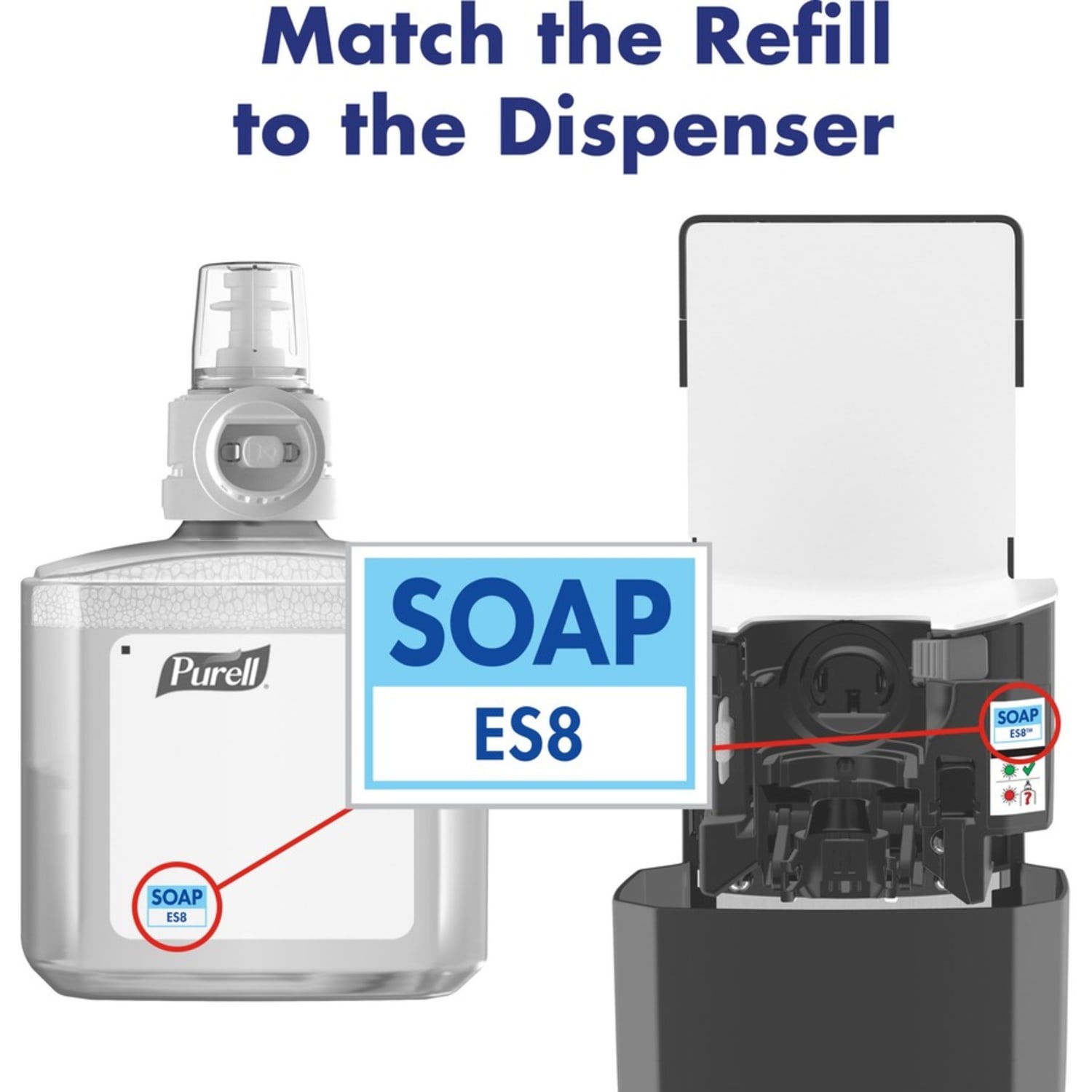 Purell Brand High Performance HEALTHY SOAP Foam ES8 Refills, Fragrance Free, 40.6 Oz, Pack Of 2 Refills - Image 6