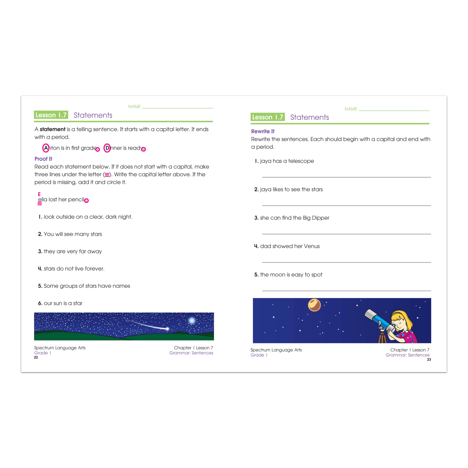 Carson-Dellosa Spectrum Language Arts Workbook, Grade 1 - Image 4