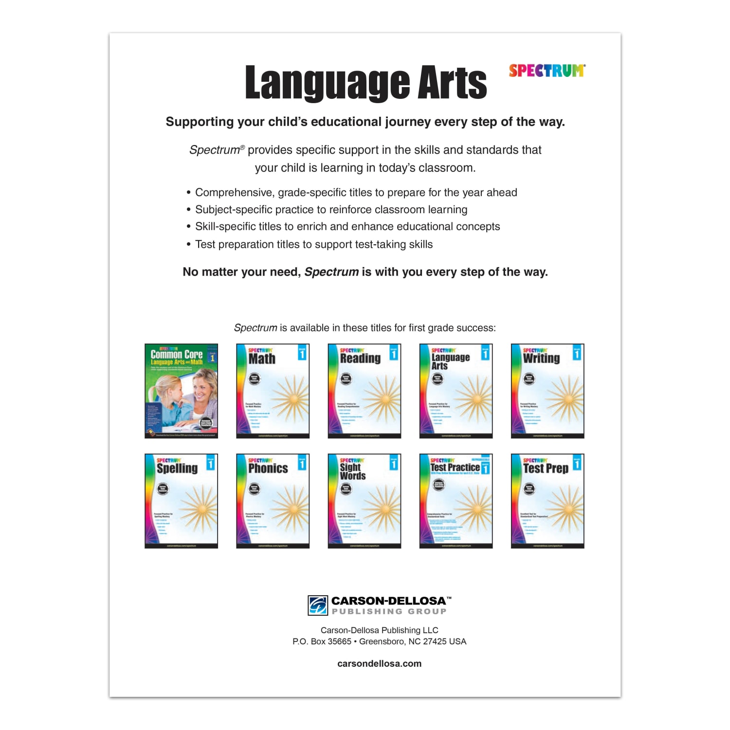 Carson-Dellosa Spectrum Language Arts Workbook, Grade 1 - Image 5