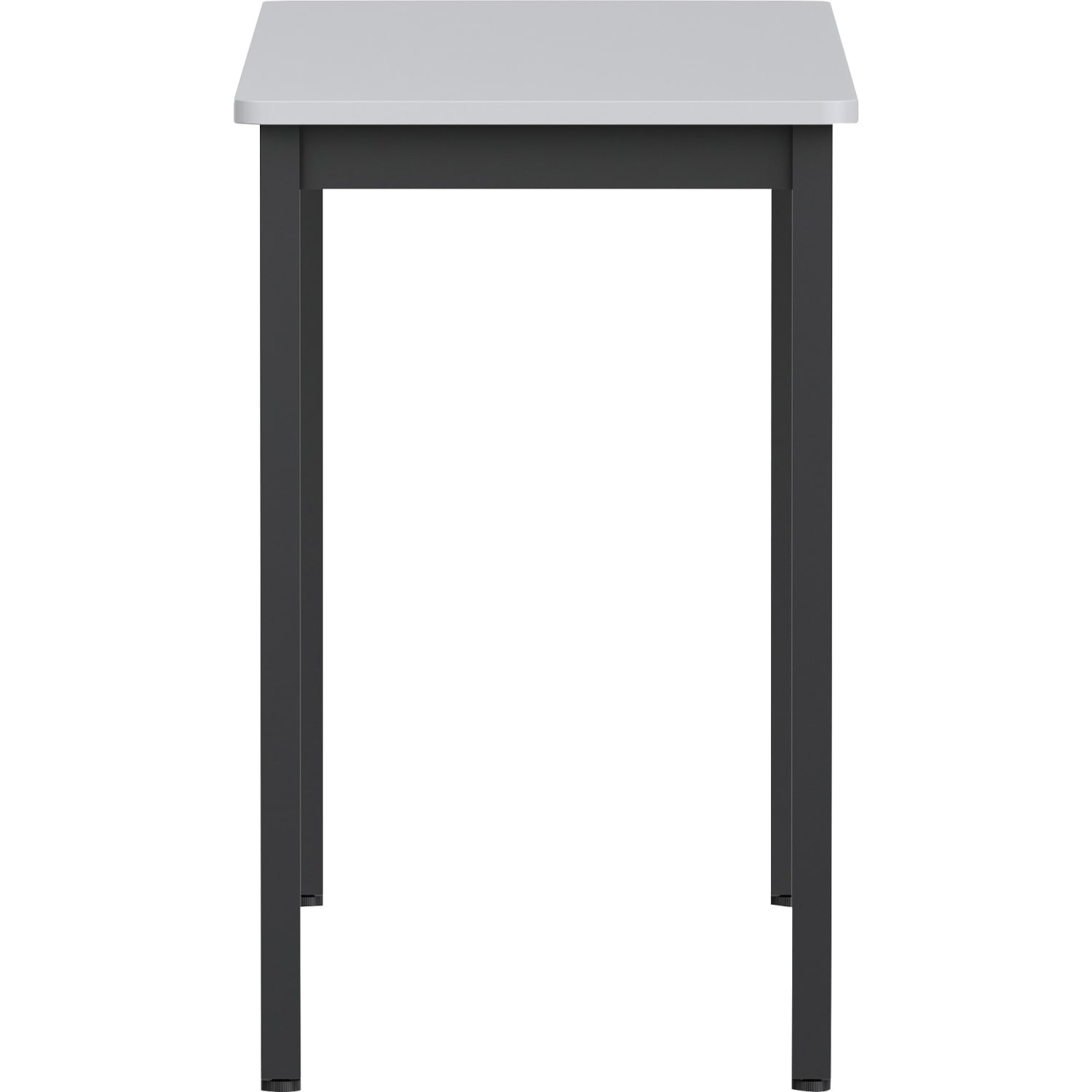 Lorell Melamine/Steel Utility Table, 30inH x 60inW x 18-1/8inD, Gray/Black - Image 4