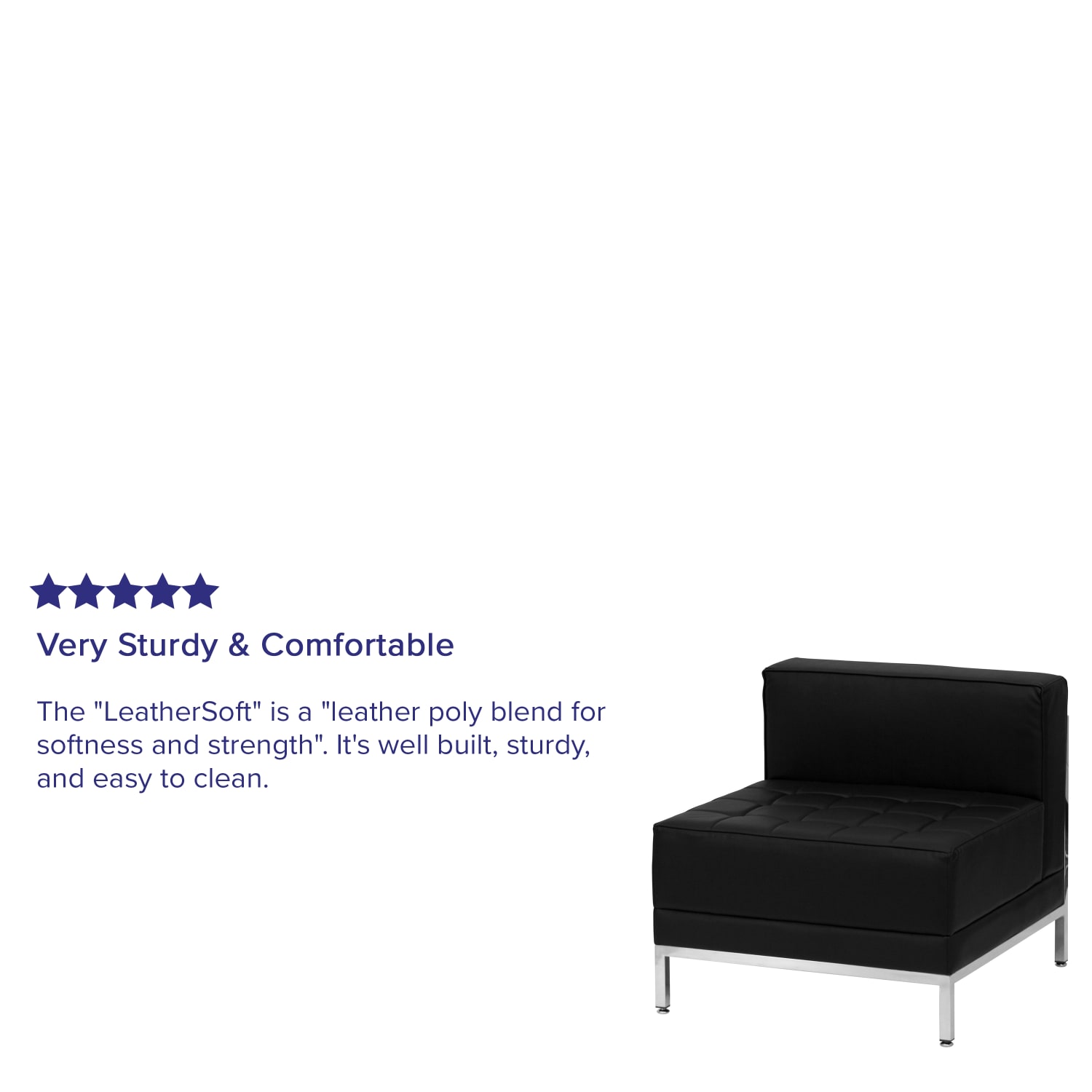 Flash Furniture HERCULES Imagination Series Contemporary LeatherSoft Middle Chair Black PopularChairscom