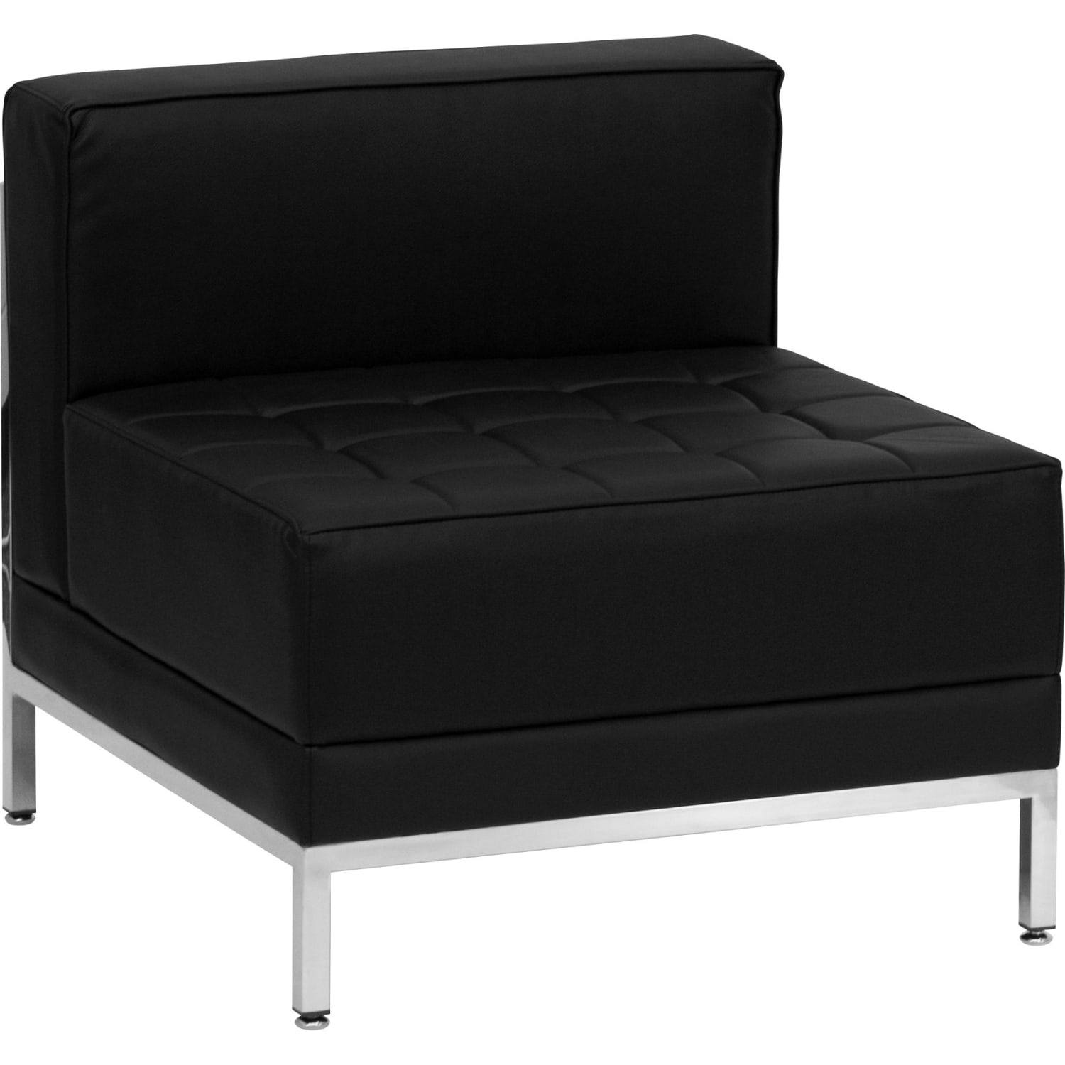 Flash Furniture HERCULES Imagination Series Contemporary LeatherSoft Middle Chair Black PopularChairscom