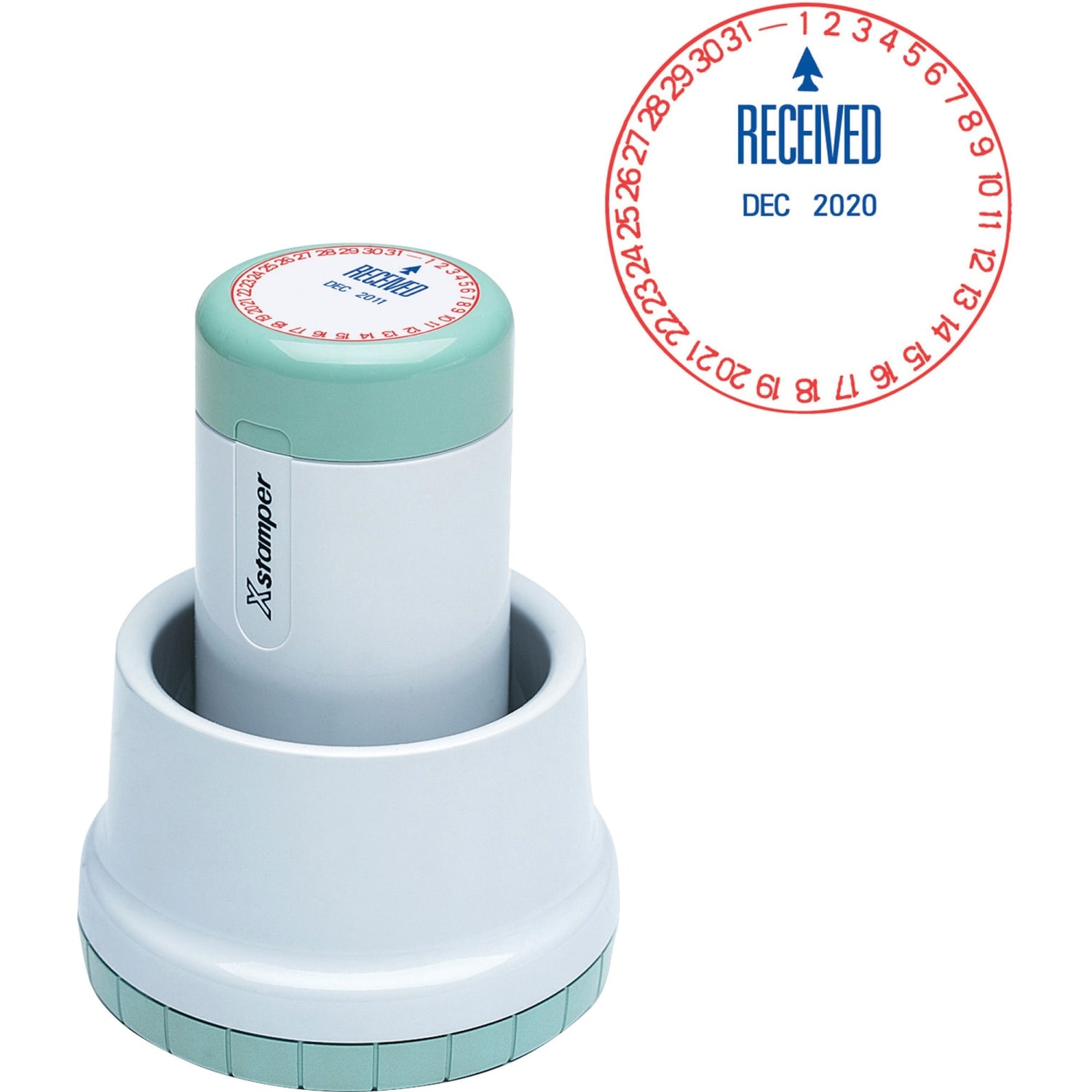 Xstamper XpeDater Two-Color Rotary Stamp, Date - Image 3