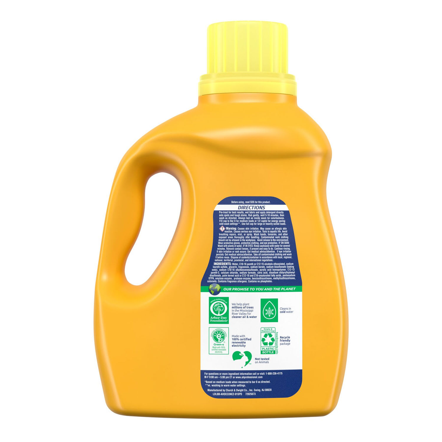 Arm & Hammer OxiClean Concentrated Liquid Laundry Detergent, Fresh, 100.5 oz Bottle, 4/Carton - Image 6