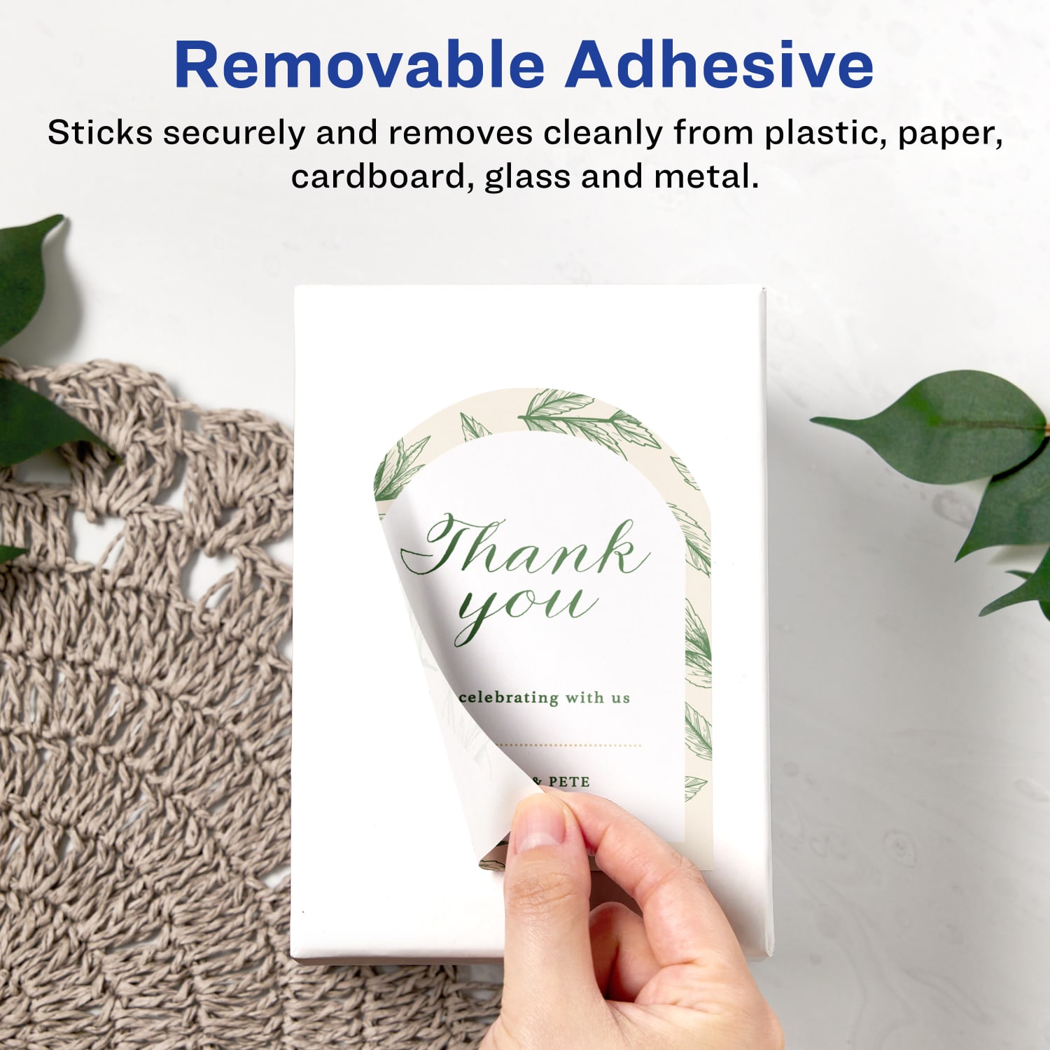 Avery Removable Labels With Sure Feed, 94126-RMP50, Arched, 3in x 2-1/4in, White, Pack Of 450 Labels - Image 3