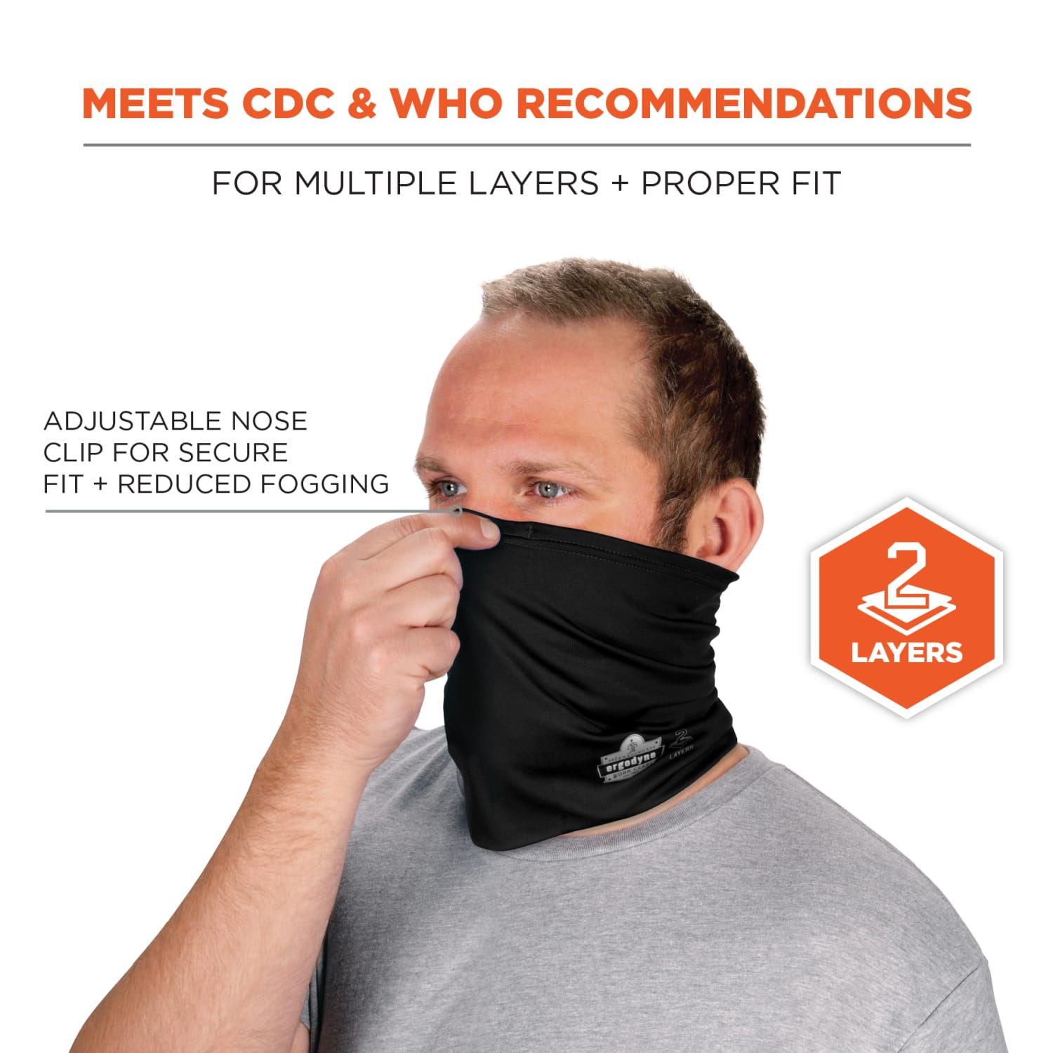 Ergodyne Chill-Its 6489 2-Layer Cooling Multi-Band Headband, 2X/3X, Black - Image 3
