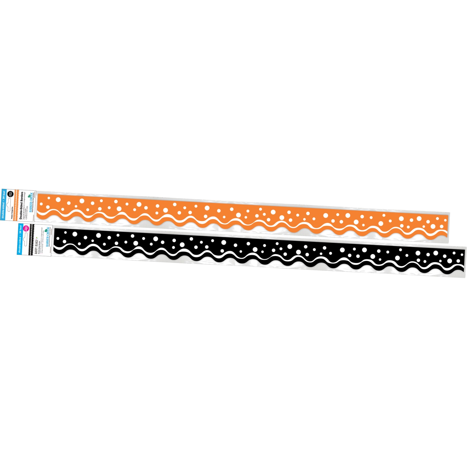 Barker Creek Double-Sided Scalloped Borders, 2-1/4in x 36in, Halloween, 13 Strips Per Pack, Set Of 2 Packs - Image 5
