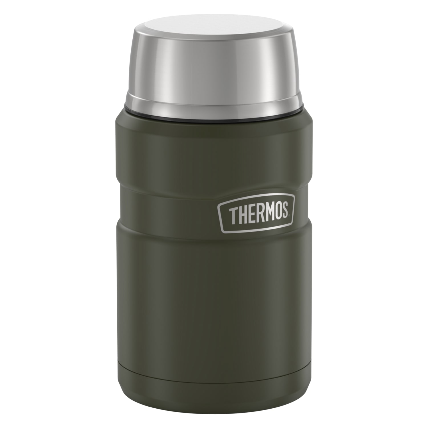 Thermos 24-Ounce Stainless King Vacuum-Insulated Food Jar, 3.7 x 3.7 x 7.2 in., Army Green, 1 - Image 3