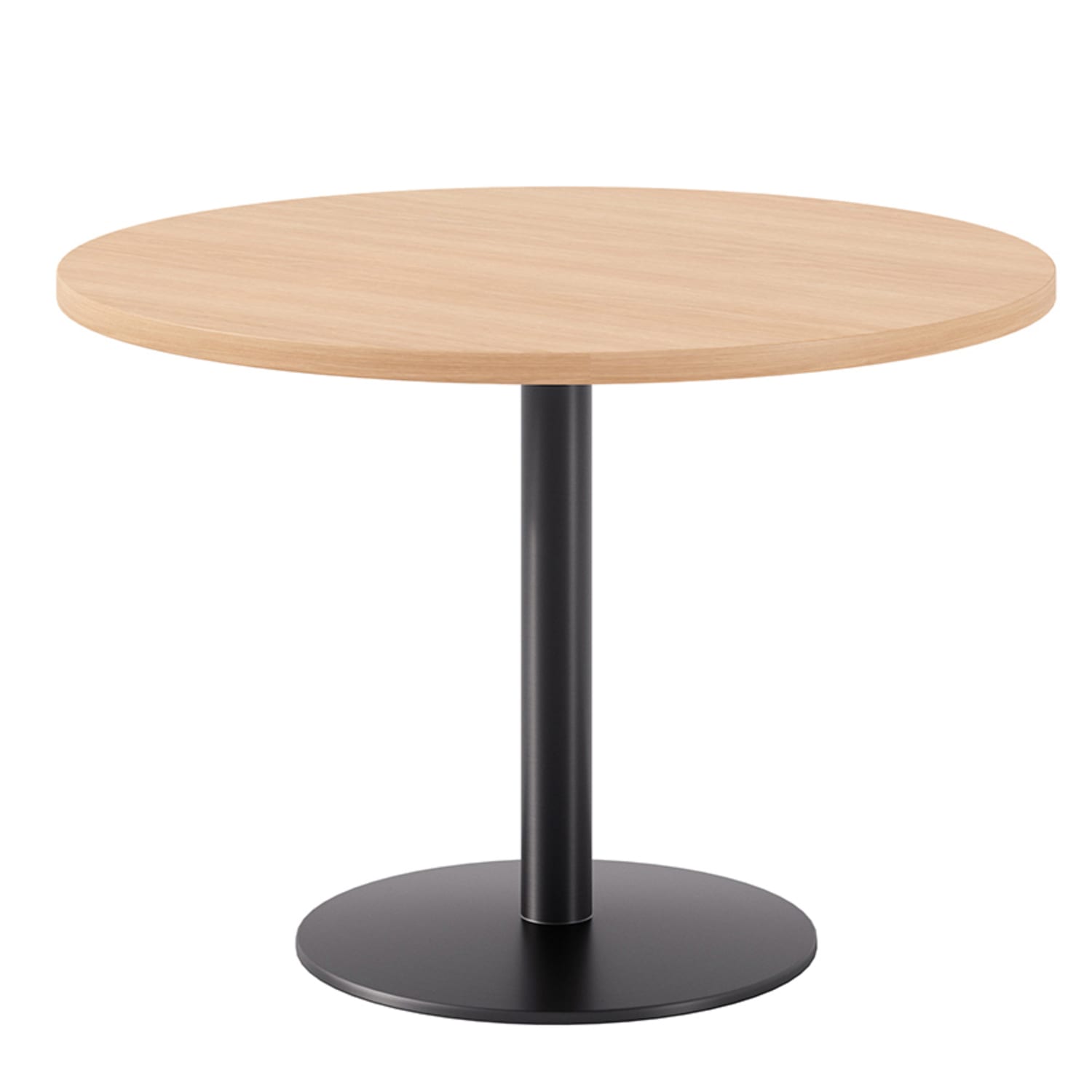 KFI Studios Proof Cafe Round Pedestal Table, 29inH x 42inW x 42inD, Maple Top/Black Base