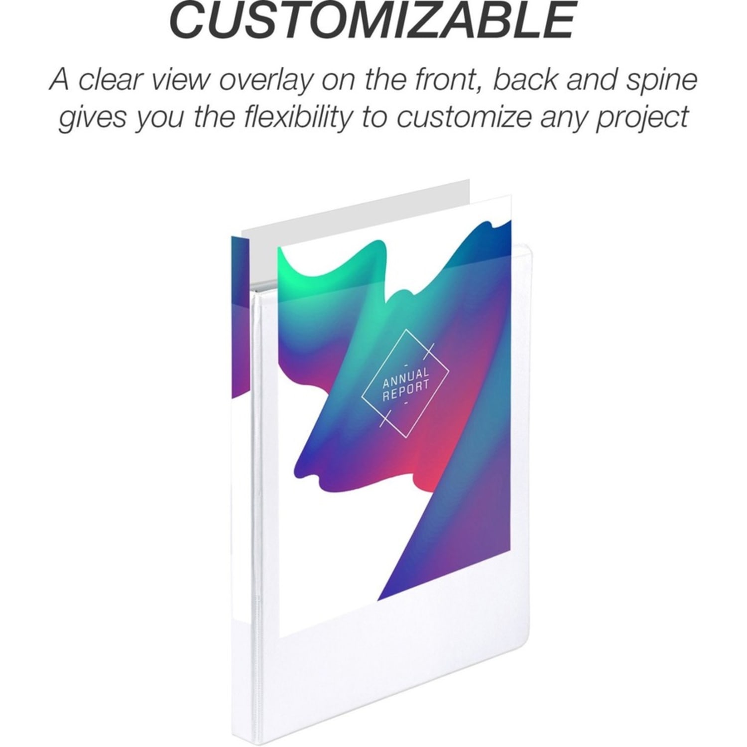 Samsill Economy 1/2in View Ring Binder, 1/2in Ring, White, Carton Of 12 - Image 5