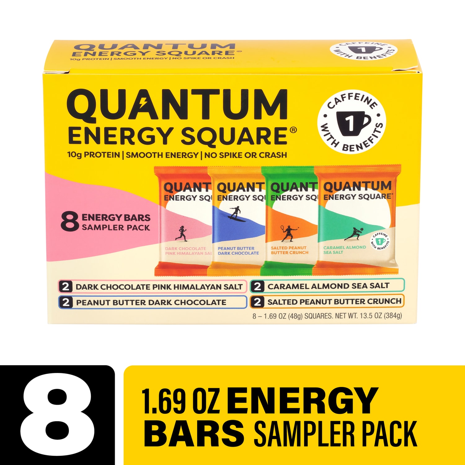 Quantum Energy Squares Variety Pack, Pack Of 8 Bars - Image 3