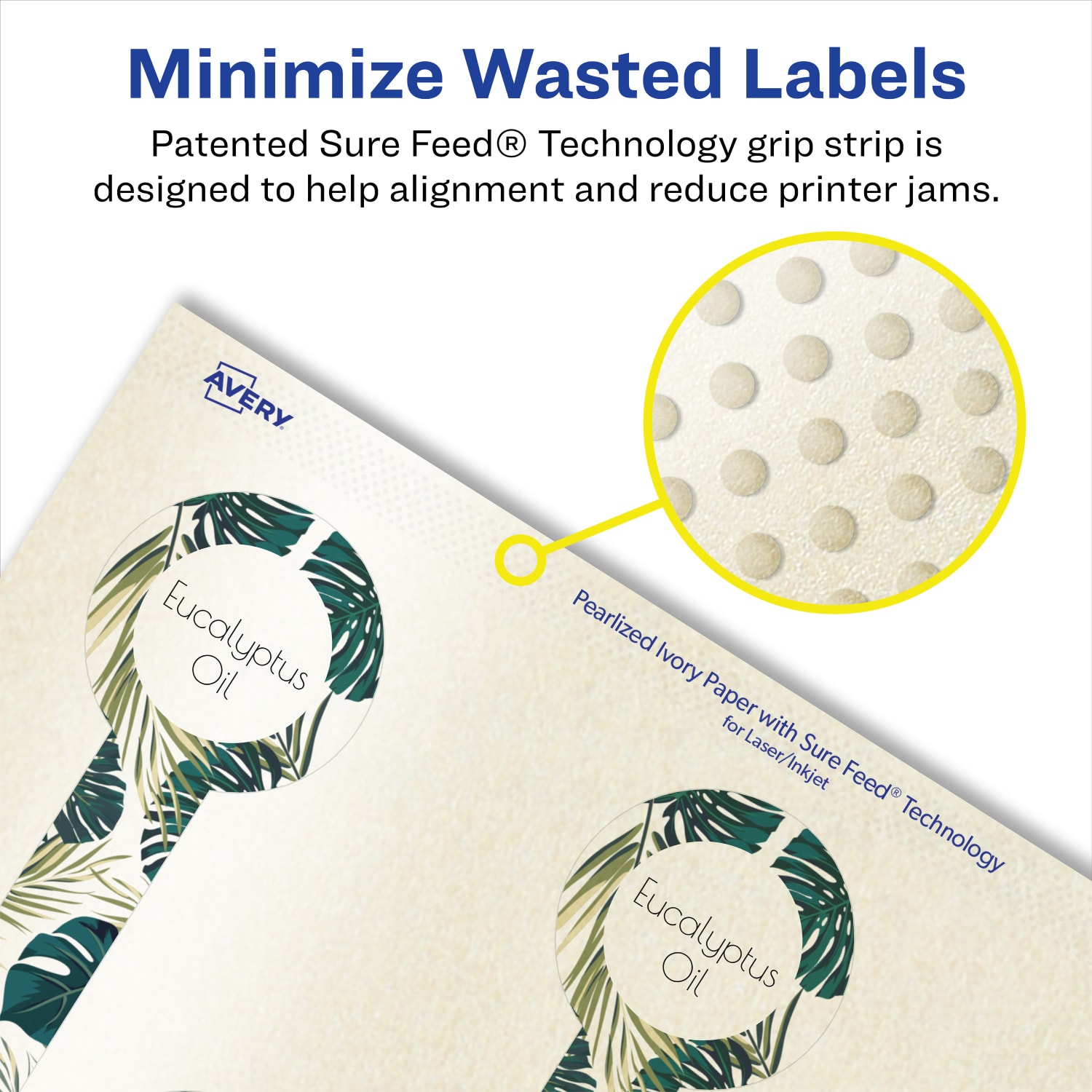 Avery Pearlized Permanent Labels With Sure Feed, 94116-PIP100, Lollipop, 1-1/2in x 4in, Ivory, Pack Of 800 Labels - Image 5