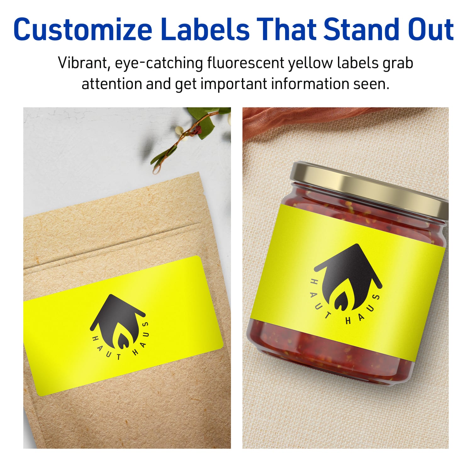 Avery Print-To-The-Edge Labels With Sure Feed Technology And Easy Peel, 94213-NYP40, Rectangle, 3in x 5in, Matte Neon Yellow, Pack of 120 - Image 4