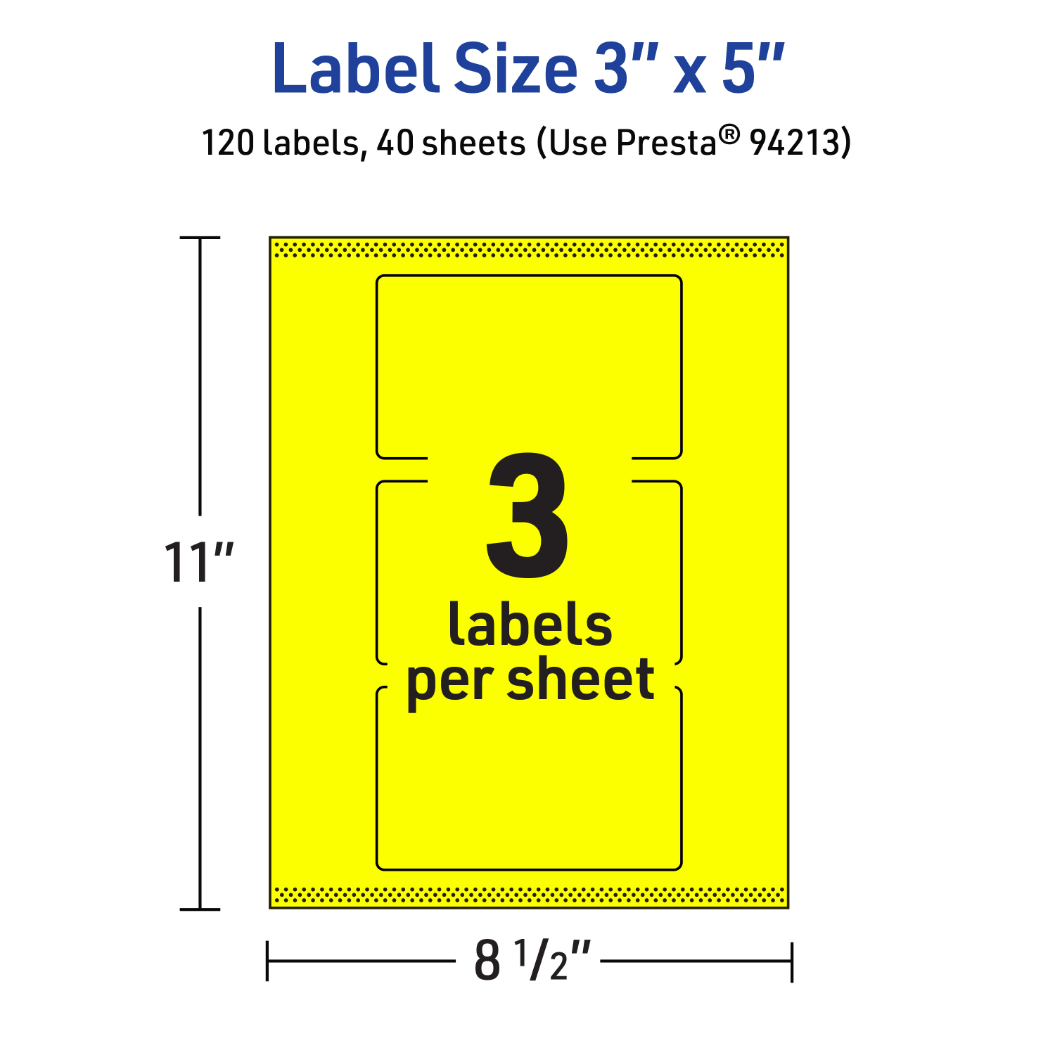 Avery Print-To-The-Edge Labels With Sure Feed Technology And Easy Peel, 94213-NYP40, Rectangle, 3in x 5in, Matte Neon Yellow, Pack of 120 - Image 6