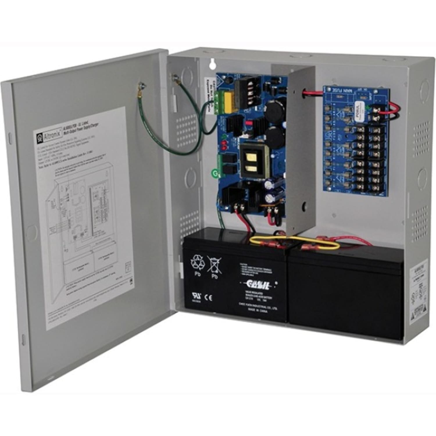 Altronix AL600ULPD8 Proprietary Power Supply - Wall Mount, Enclosure - 120 V AC Input - 12 V DC, 24 V DC Output - 8 +12V Rails - Image 3