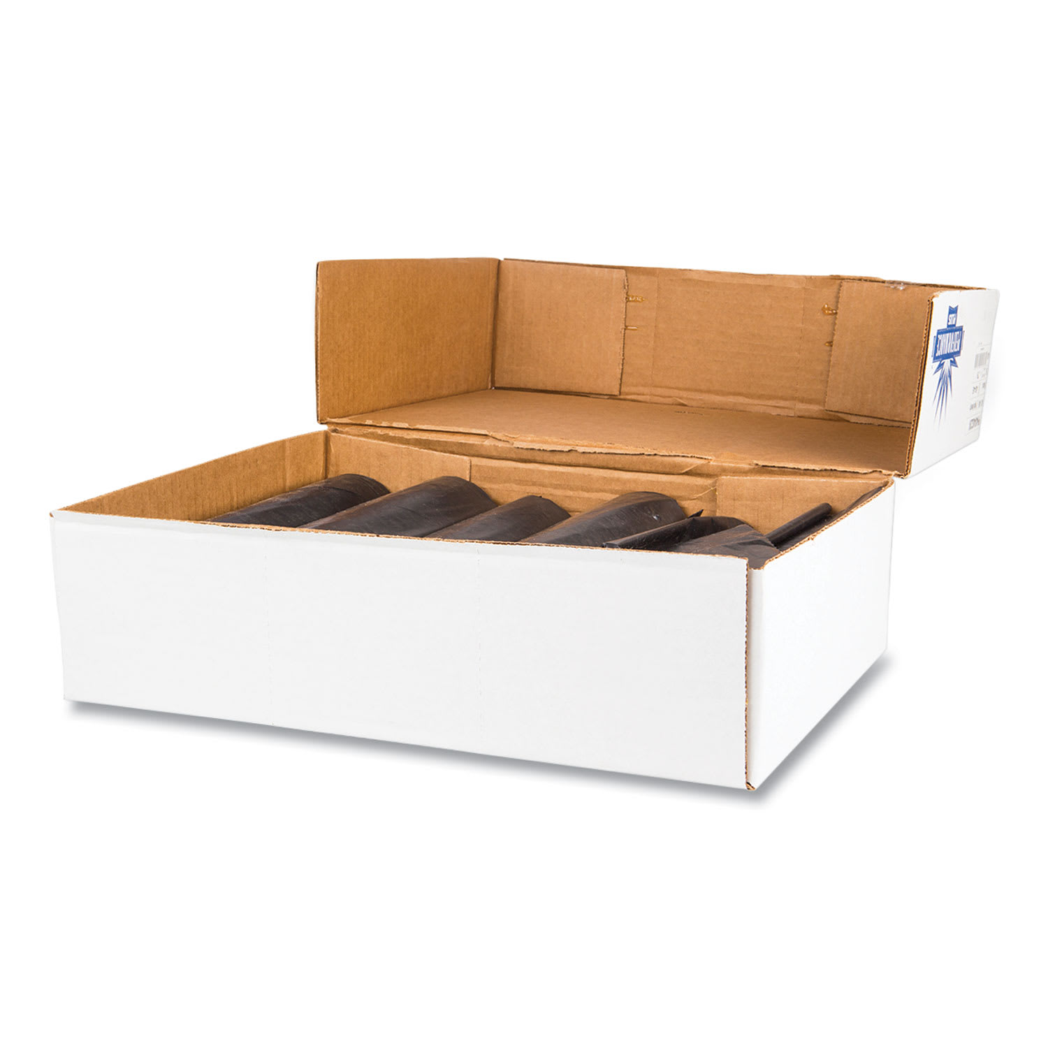 Inteplast Group High-Density Commercial Can Liner Value Pack, 45 gal, 19 mic, 40in x 46in, Black, Interleaved Roll, 25 Bags/Roll, 6 Rolls/CT - Image 3