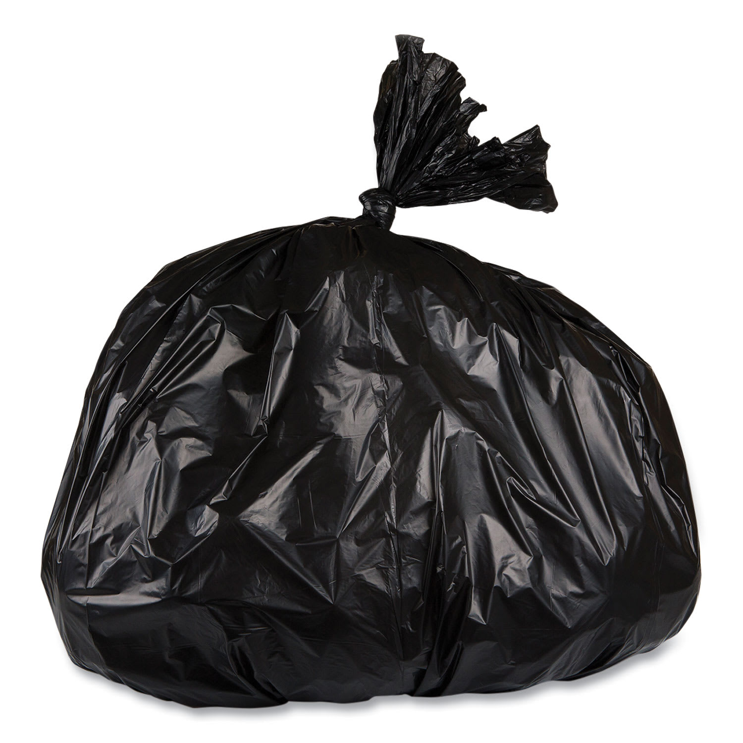 Inteplast Group High-Density Commercial Can Liner Value Pack, 45 gal, 19 mic, 40in x 46in, Black, Interleaved Roll, 25 Bags/Roll, 6 Rolls/CT - Image 6