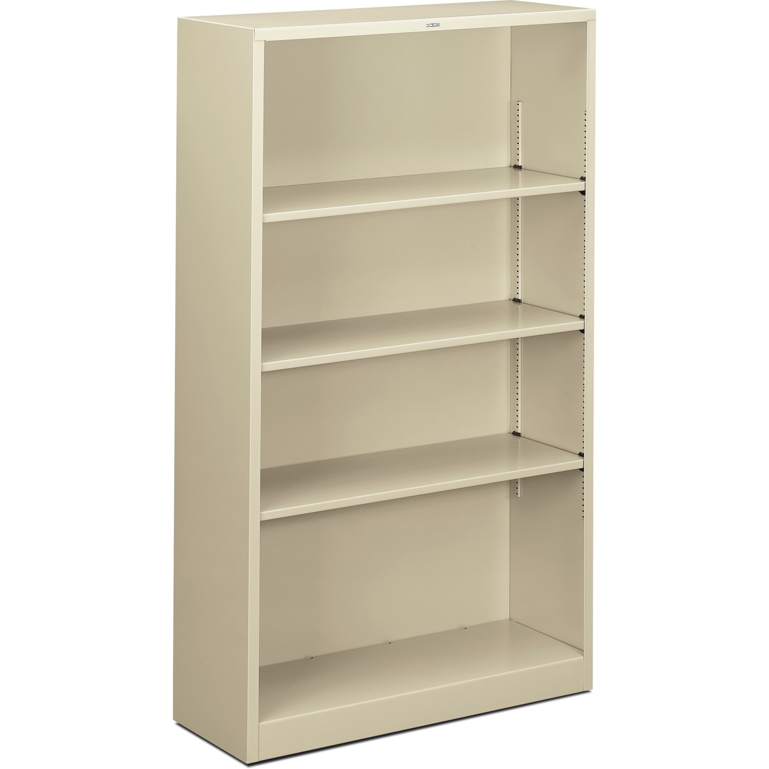 HON Brigade Steel Modular Shelving Bookcase, 4 Shelves, 60inH x 34-1/2inW x 12-5/8inD, Putty - Image 3