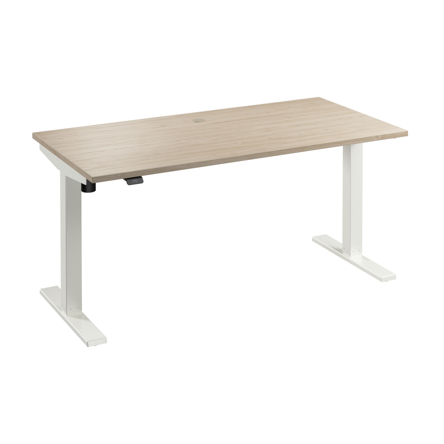 Bush Business Furniture Move 40 Series 60inW x 30inD Electric Height Adjustable Standing Desk, Natural Elm/White Powder Coat, Standard Delivery - Image 6
