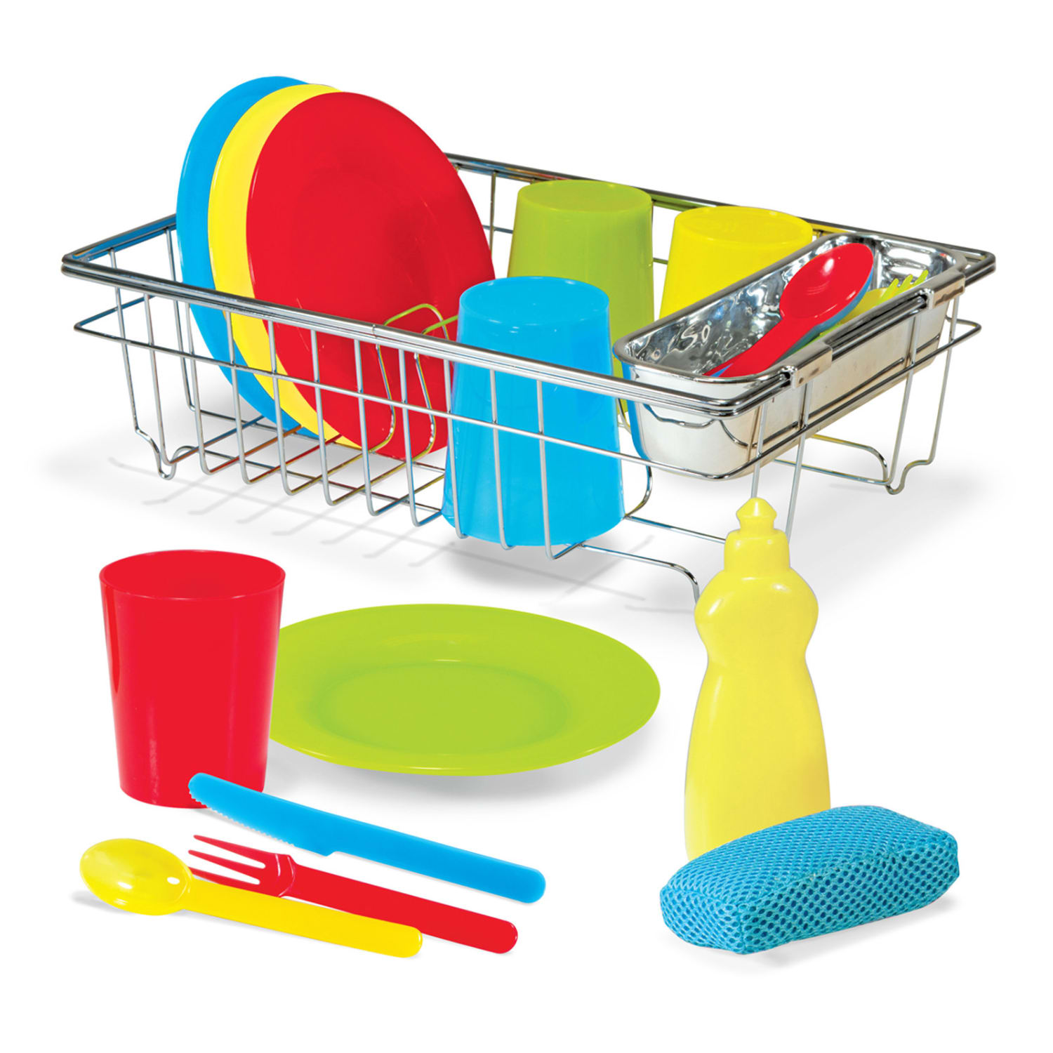 Melissa & Doug Lets Play House! Wash & Dry Dish Set - Image 3