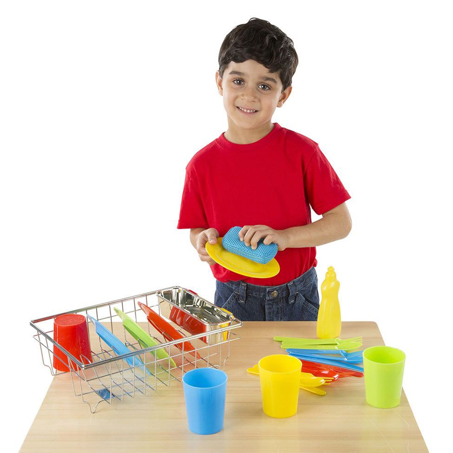 Melissa & Doug Lets Play House! Wash & Dry Dish Set - Image 5