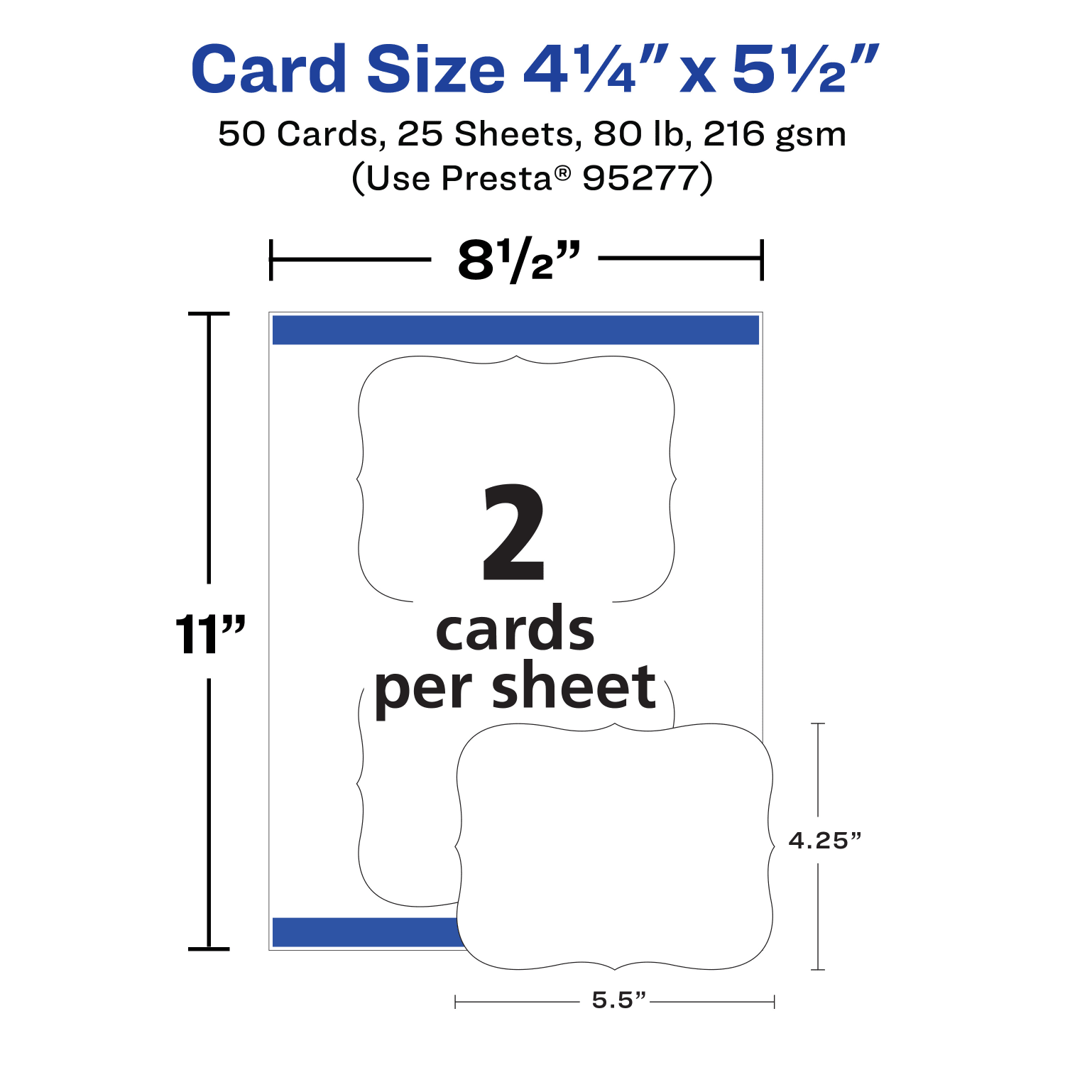 Avery Printable Postcards With Sure Feed Technology, 95277-MWC25, Rectangle Flourished Edge, 4.25in x 5.5in, Matte White, Pack Of 50 - Image 6