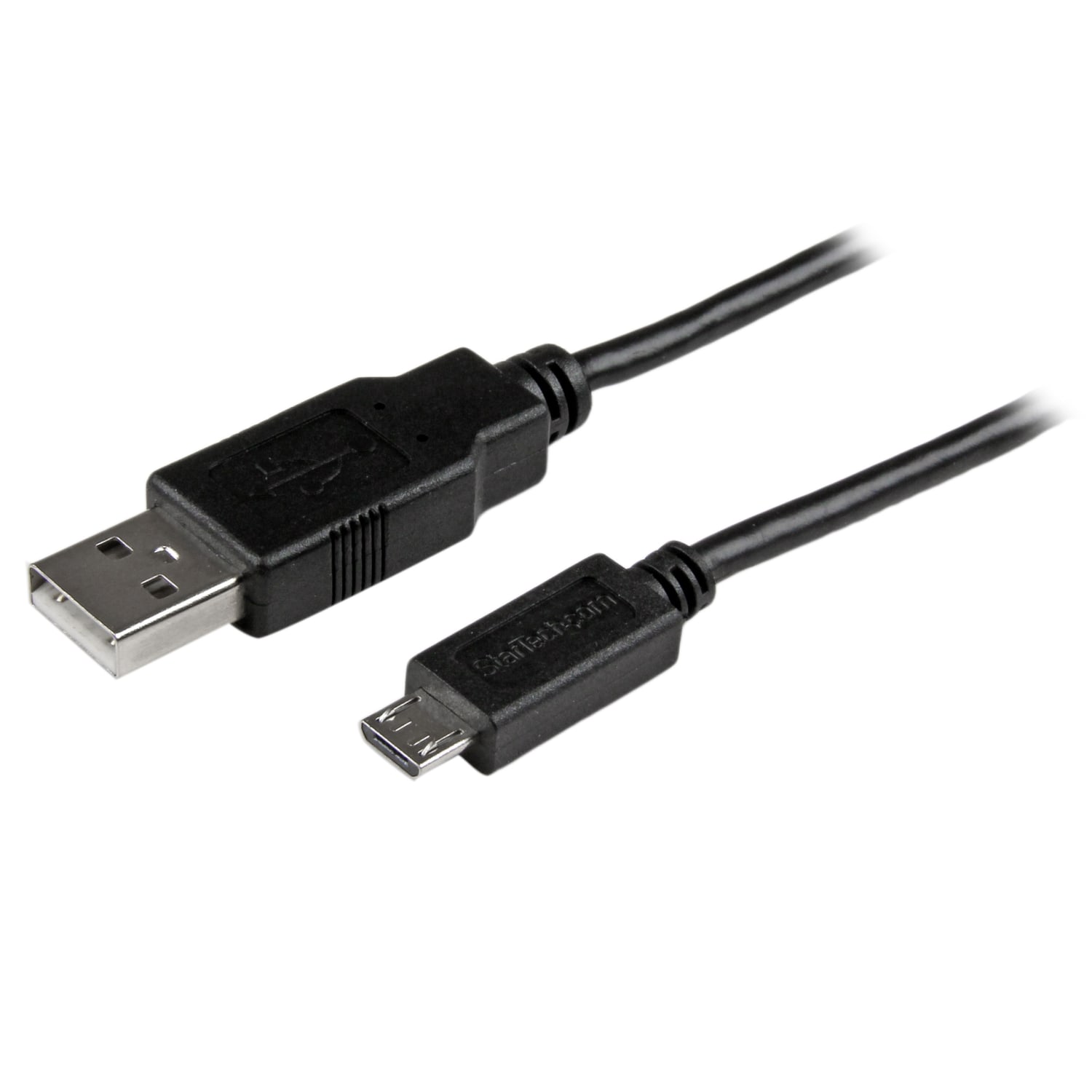 StarTech.com 1 ft Mobile Charge Sync USB to Slim Micro USB Cable  - USBAUB1BK