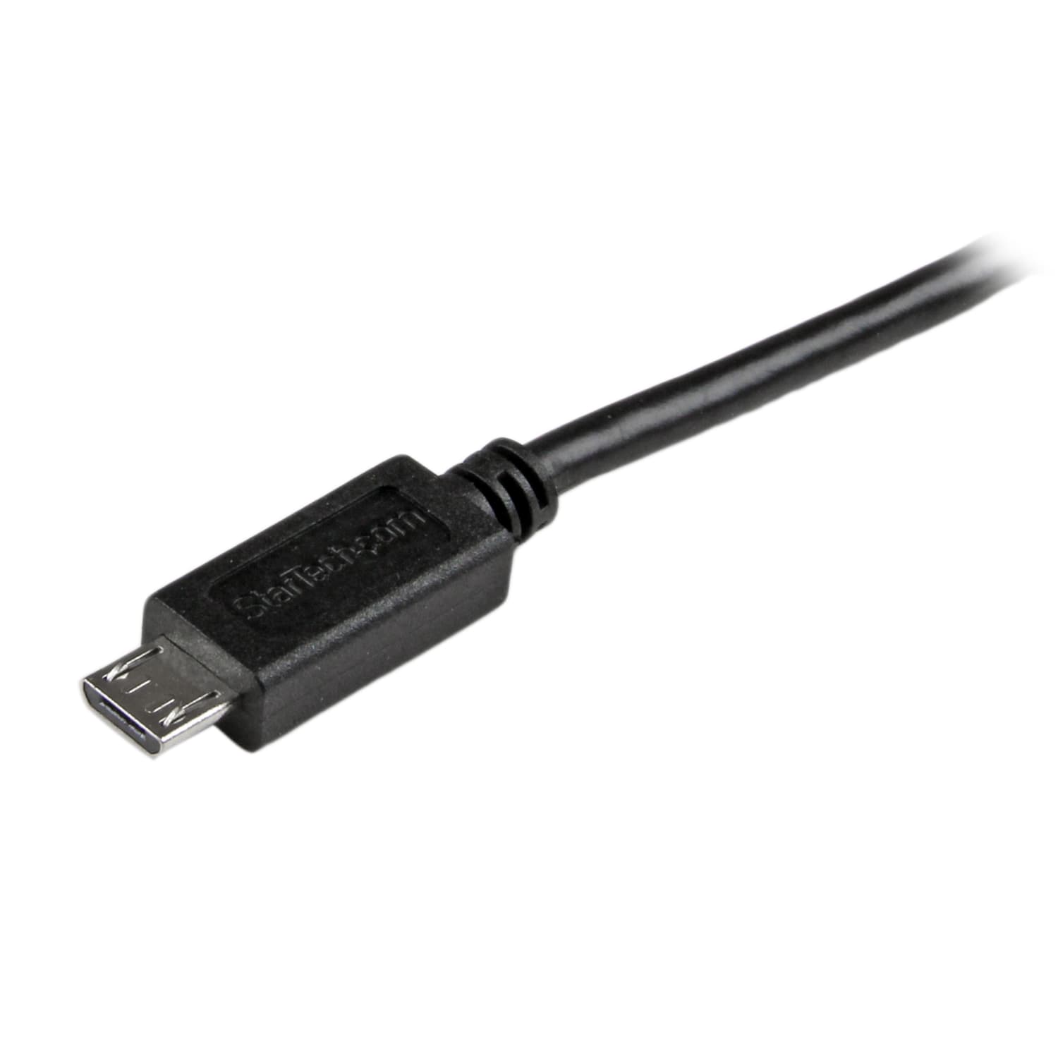 StarTech.com 1 ft Mobile Charge Sync USB to Slim Micro USB Cable  - USBAUB1BK - Image 4