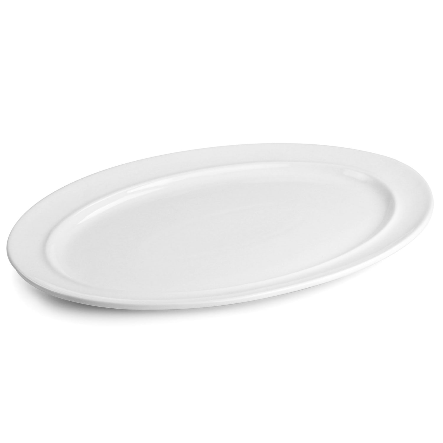 Martha Stewart Classic Fine Ceramic Oval Platter, 15-1/2in, White - Image 3