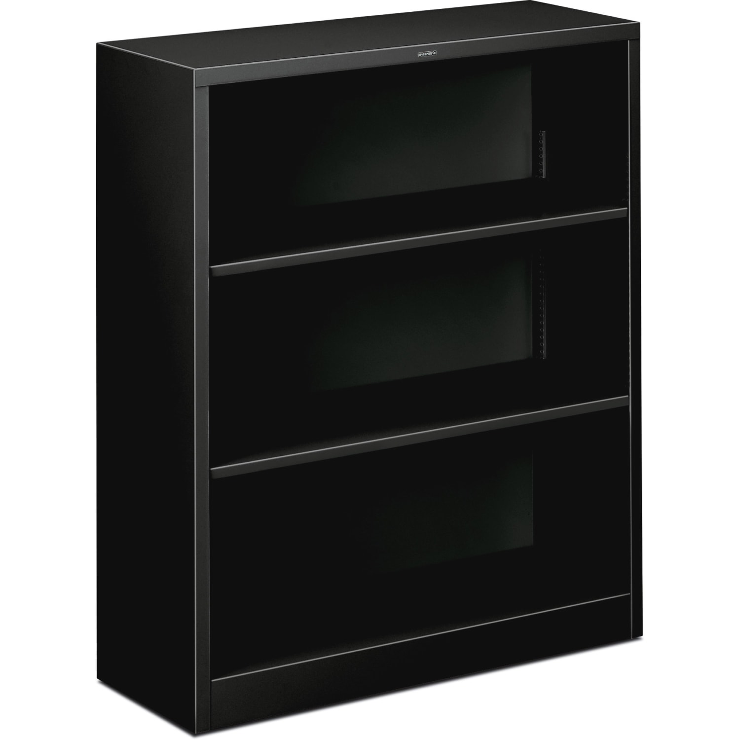 HON Brigade Steel Bookcase, 3 Shelves, Black - Image 3