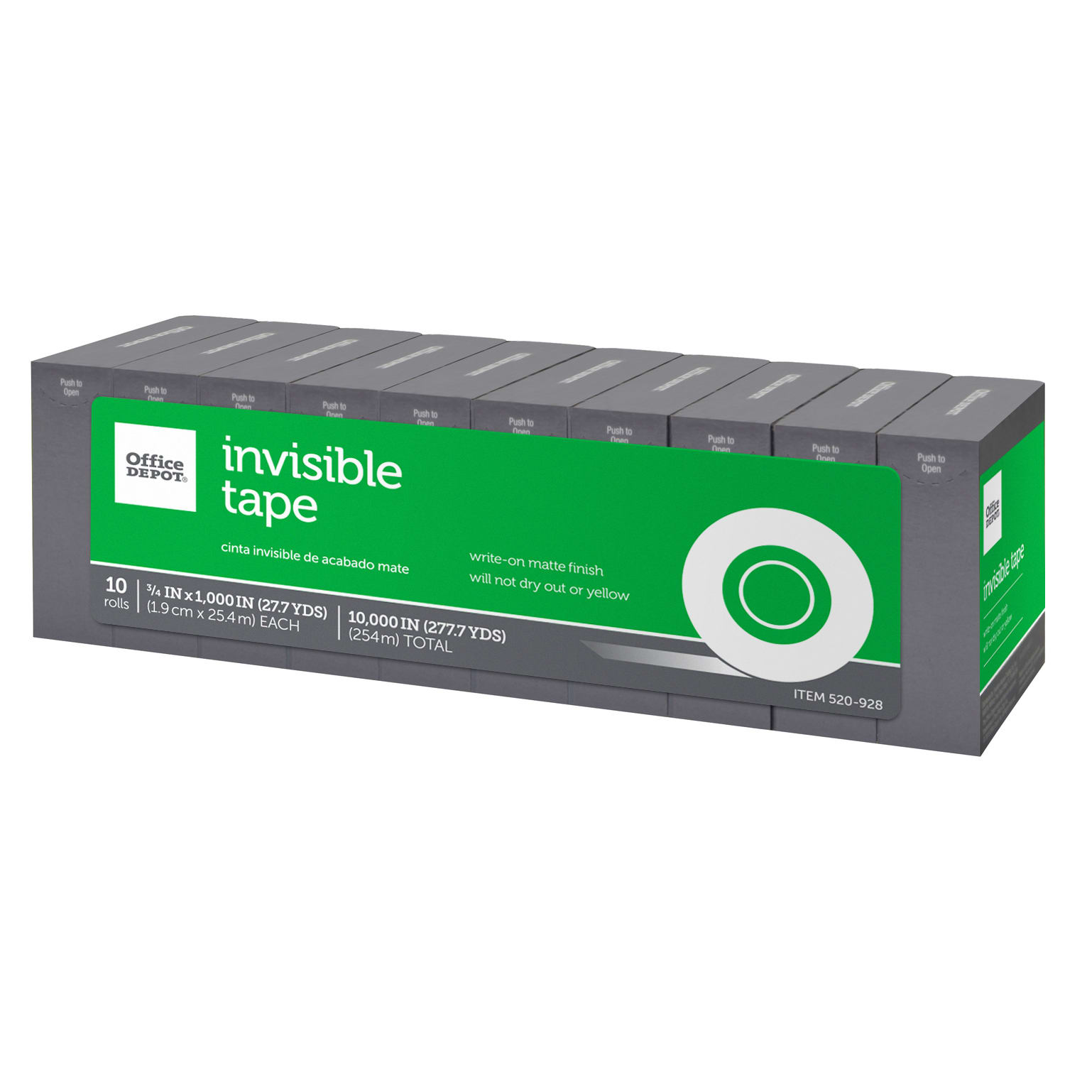Office Depot Brand Invisible Tape Refills, 3/4in x 1,000in, Pack Of 10 - Image 4