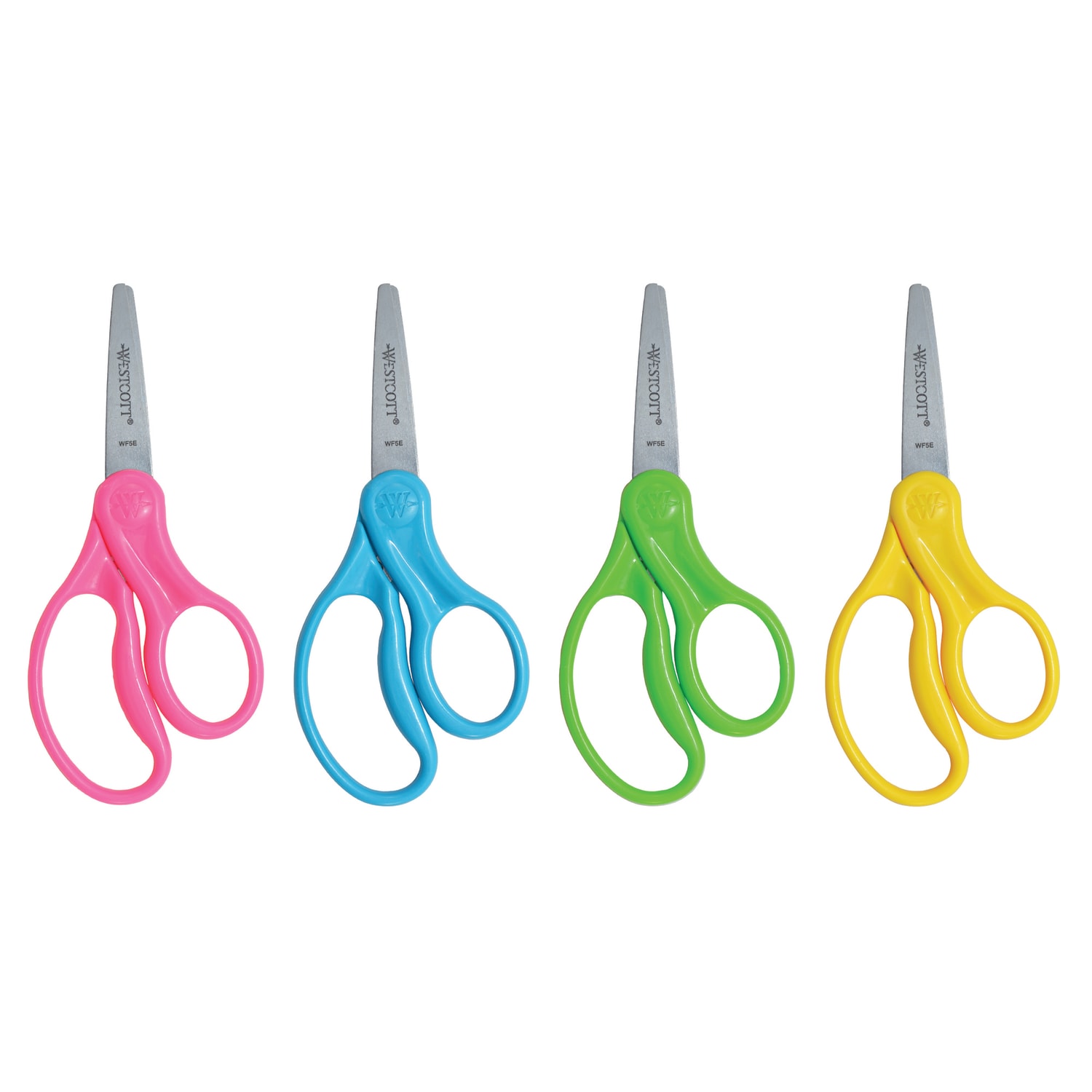 Westcott Hard Handle Kids Value Scissors, 5in, Pointed, Assorted Colors