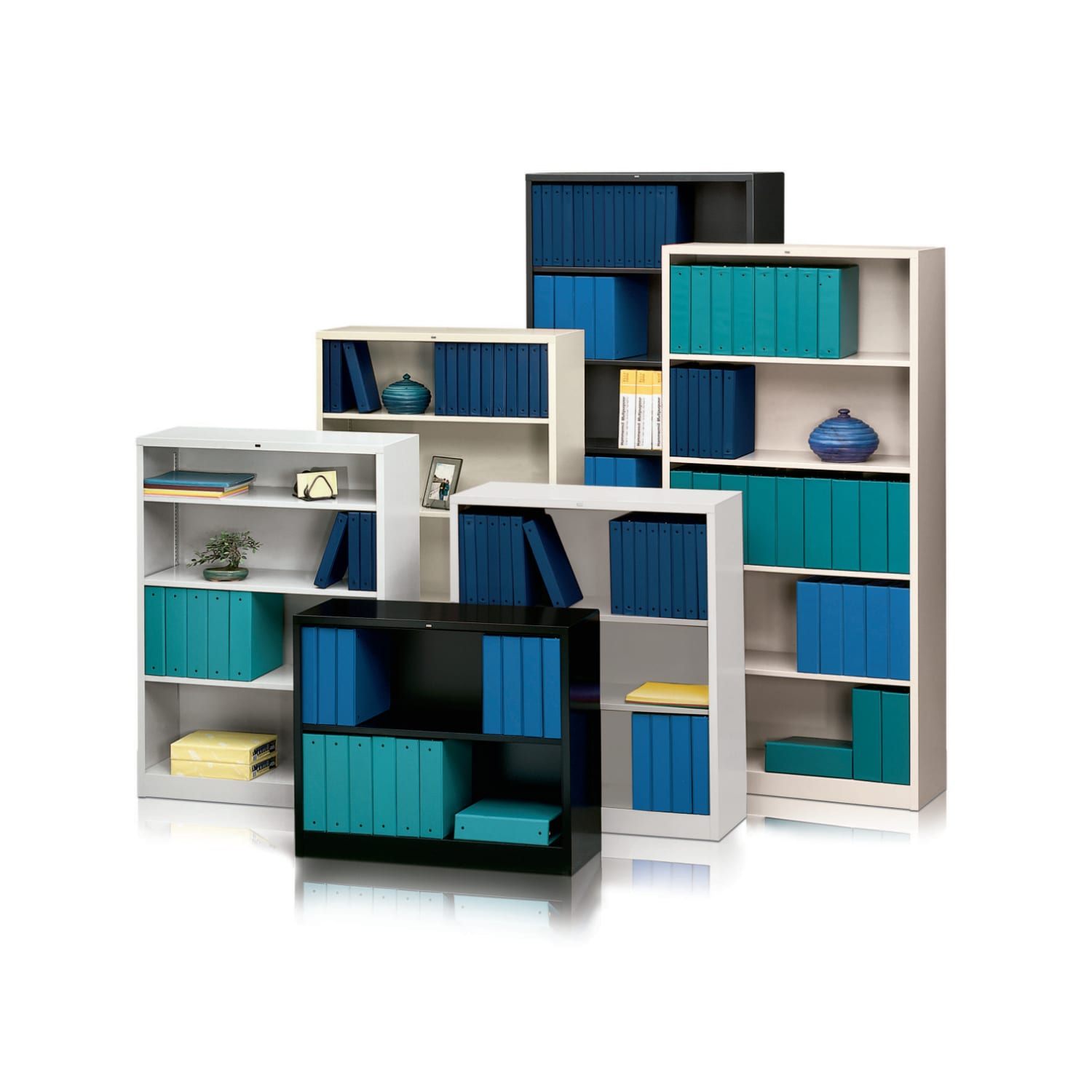 HON Brigade Steel Modular Shelving Bookcase, 2 Shelves, 29inH x 34-1/2inW x 12-5/8inD, Light Gray - Image 4