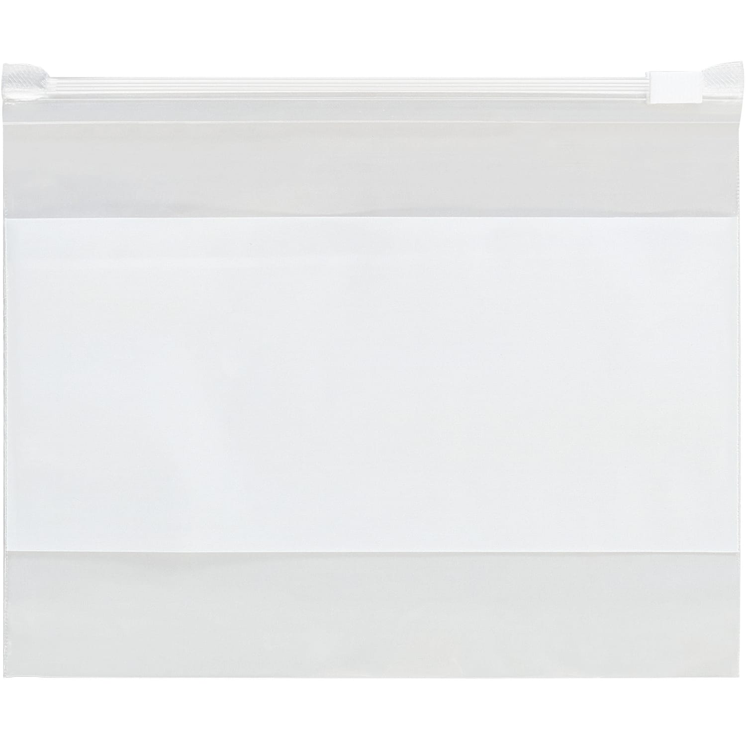 Partners Brand 3 Mil Slide Seal Reclosable White Block Poly Bags, 9in x 12in, Clear, Case Of 100