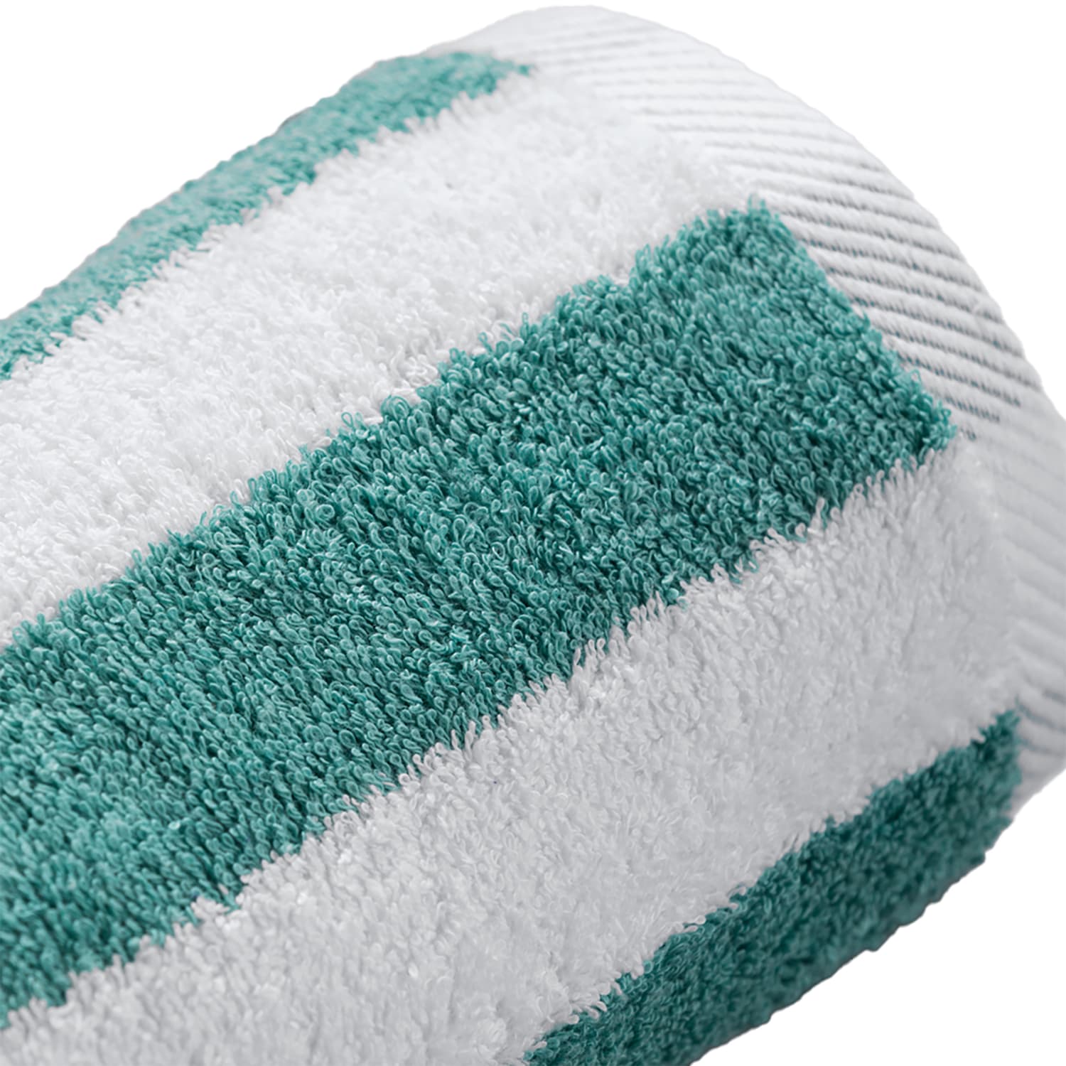 Splash Cabana Stripe Pool Towels, 35in x 70in, Green/White, Pack Of 20 Towels