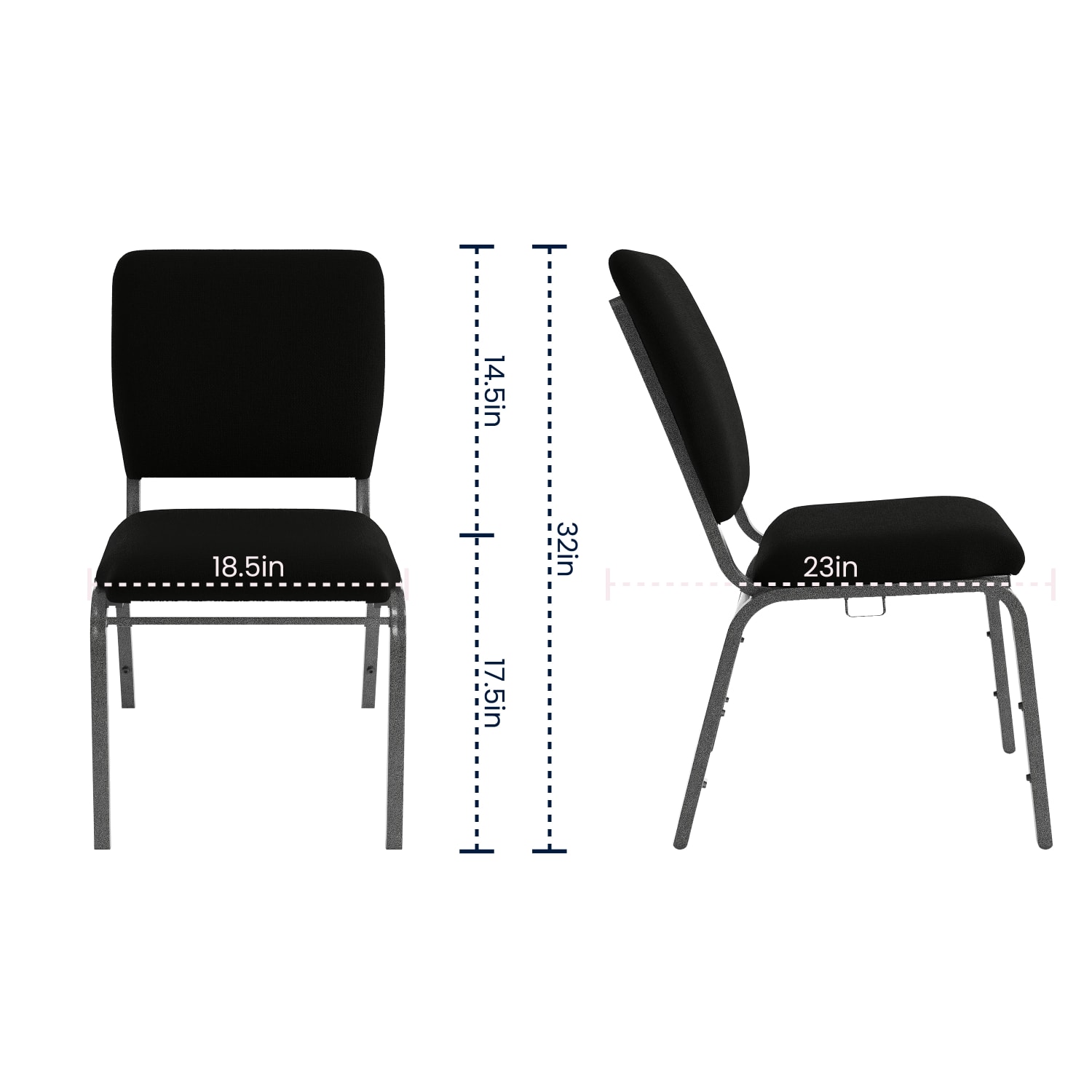 Flash Furniture Advantage Multipurpose Church Chair BlackSilver Vein PopularChairscom