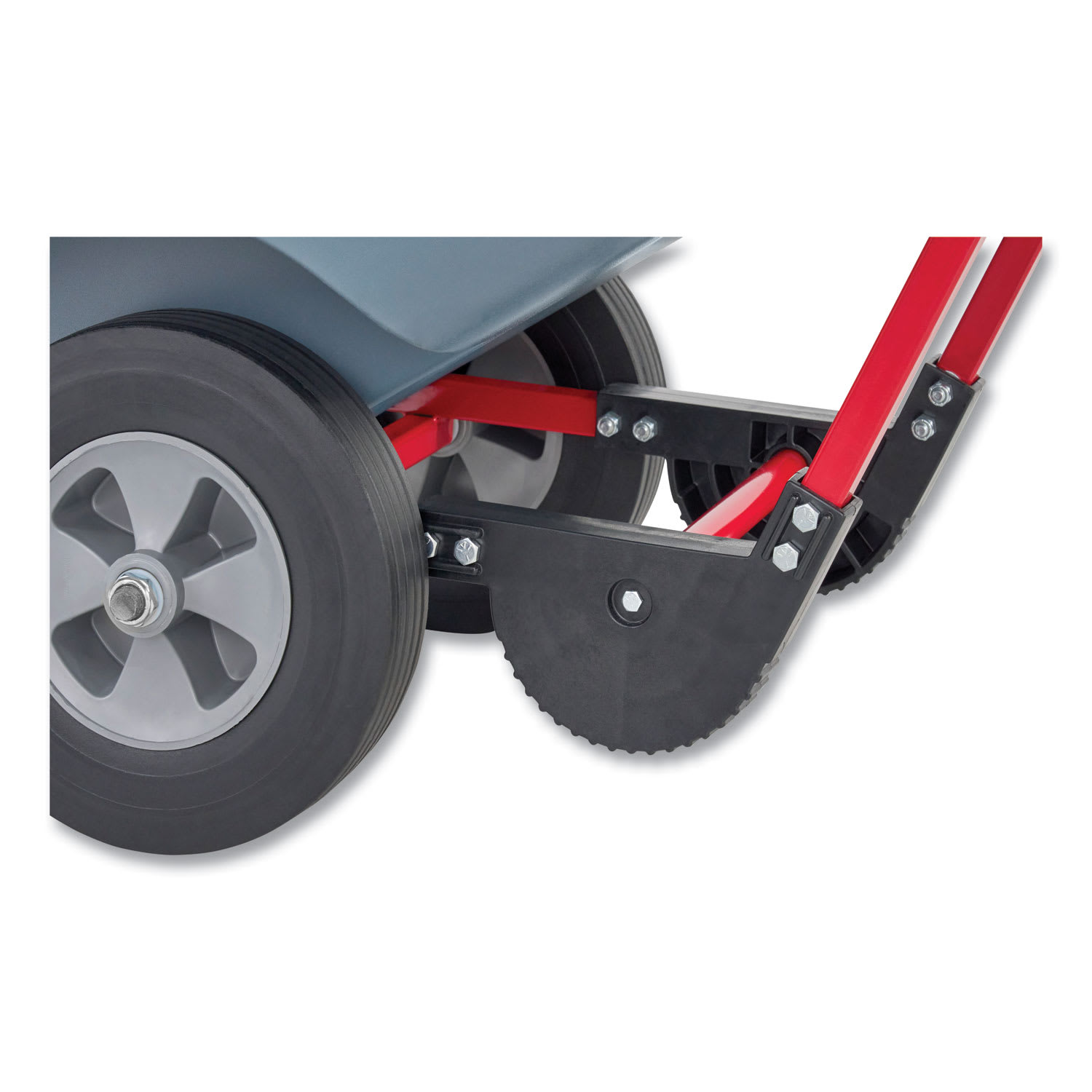 Rubbermaid Commercial BRUTE DURATILT Frame Tilt Truck, Standard Duty, 1 cu yd, 1,200 lb Capacity, Rotomolded Resin/Leakproof Polyethylene, Gray - Image 3