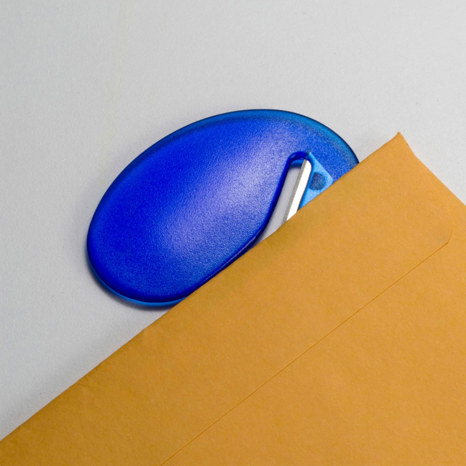 OIC Officemate 30310 Small Plastic Letter Opener, Blue  Handheld  Blue  1 Each - Image 5