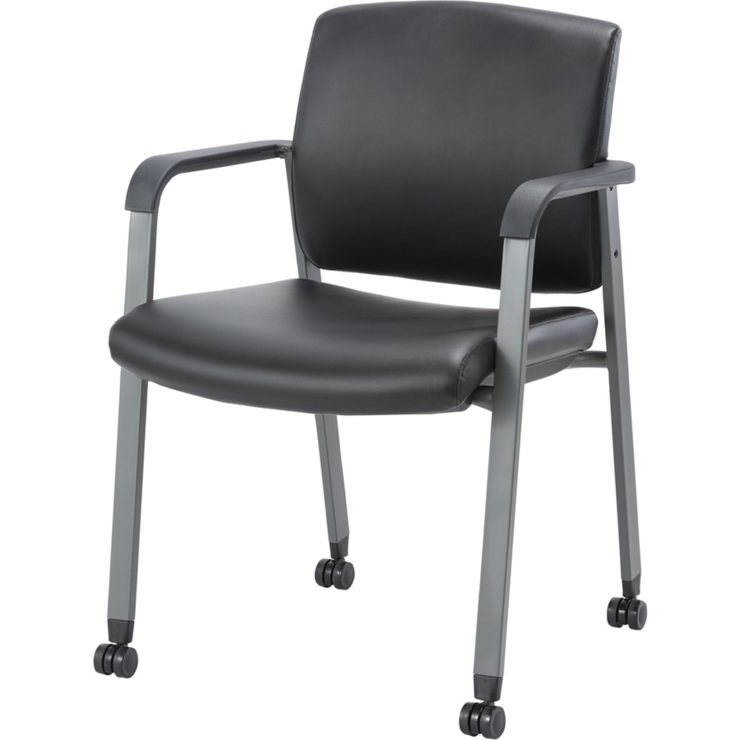 Lorell Healthcare Upholstery Guest Chair with Casters Vinyl Seat Material Vinyl Back Material Steel Frame Material 30951 PopularChairscom Lorell Healthcare Upholstery Guest Chair with Casters Vinyl Seat Material Vinyl Back Material Steel Frame Material 30951 PopularChairscom