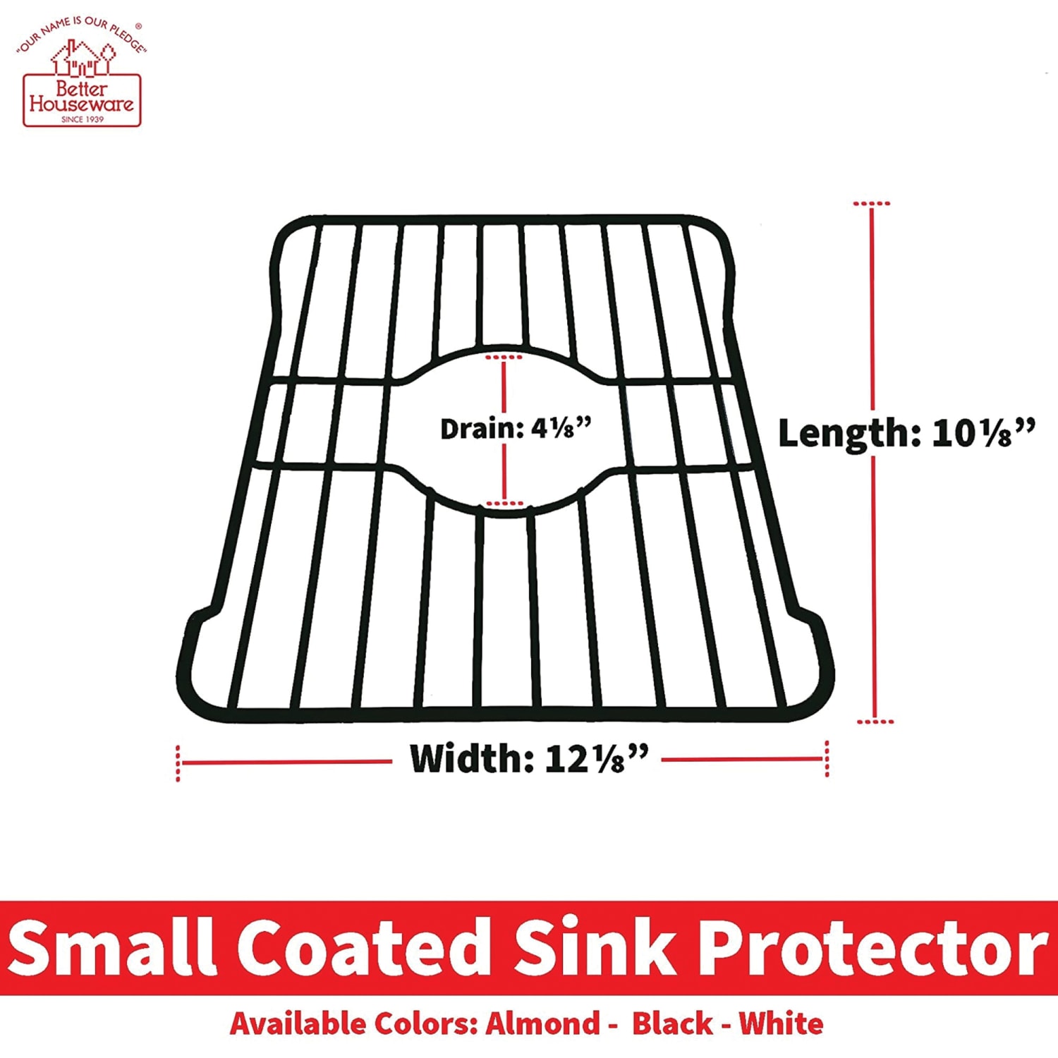 Better Houseware Small Sink Protector, 1inH x 10-1/8inW x 12-1/8inD, Black - Image 3