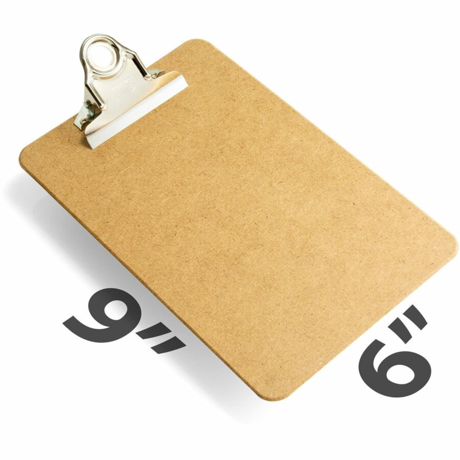 OIC 100% Recycled Hardboard Clipboard, Memo Size, 6in x 9in, Brown - Image 6