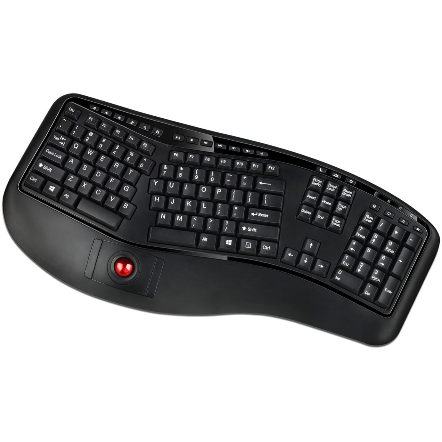 Adesso Tru-Form 3500 2.4GHz Wireless Ergonomic Trackball Keyboard - Image 3