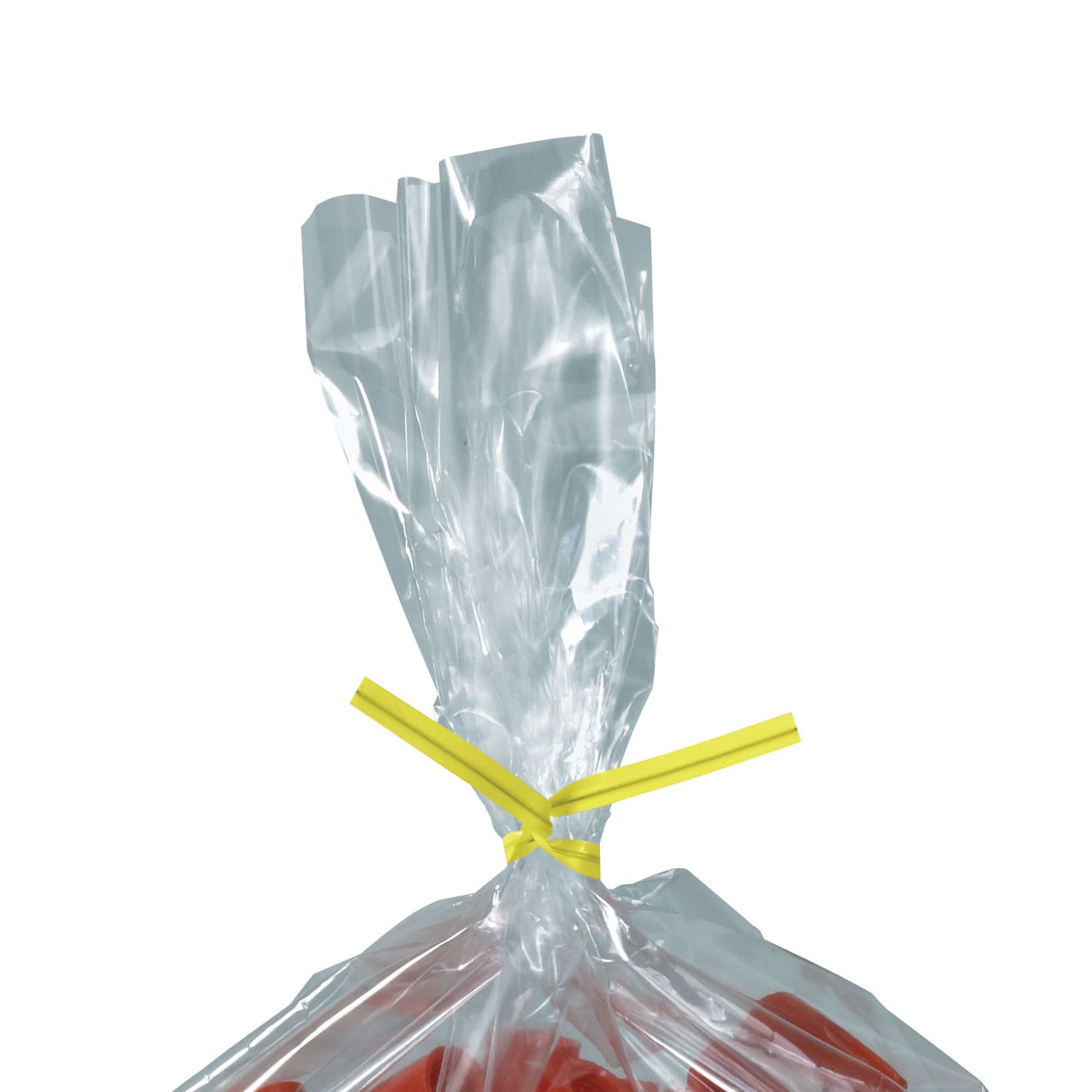 Partners Brand Plastic Twist Ties, 5/32in x 12in, Yellow, Case Of 2,000