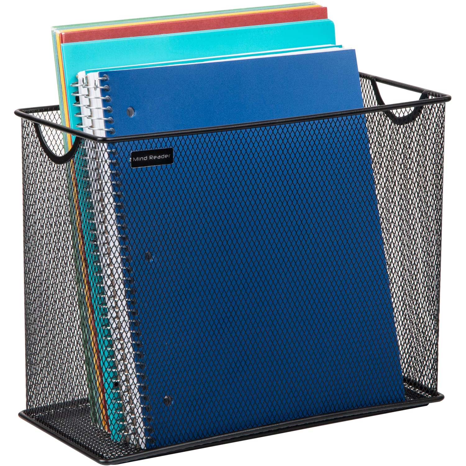 Mind Reader Vertical File Storage Basket, 10inH x 5-1/2inW x 12-1/4inD, Black - Image 6