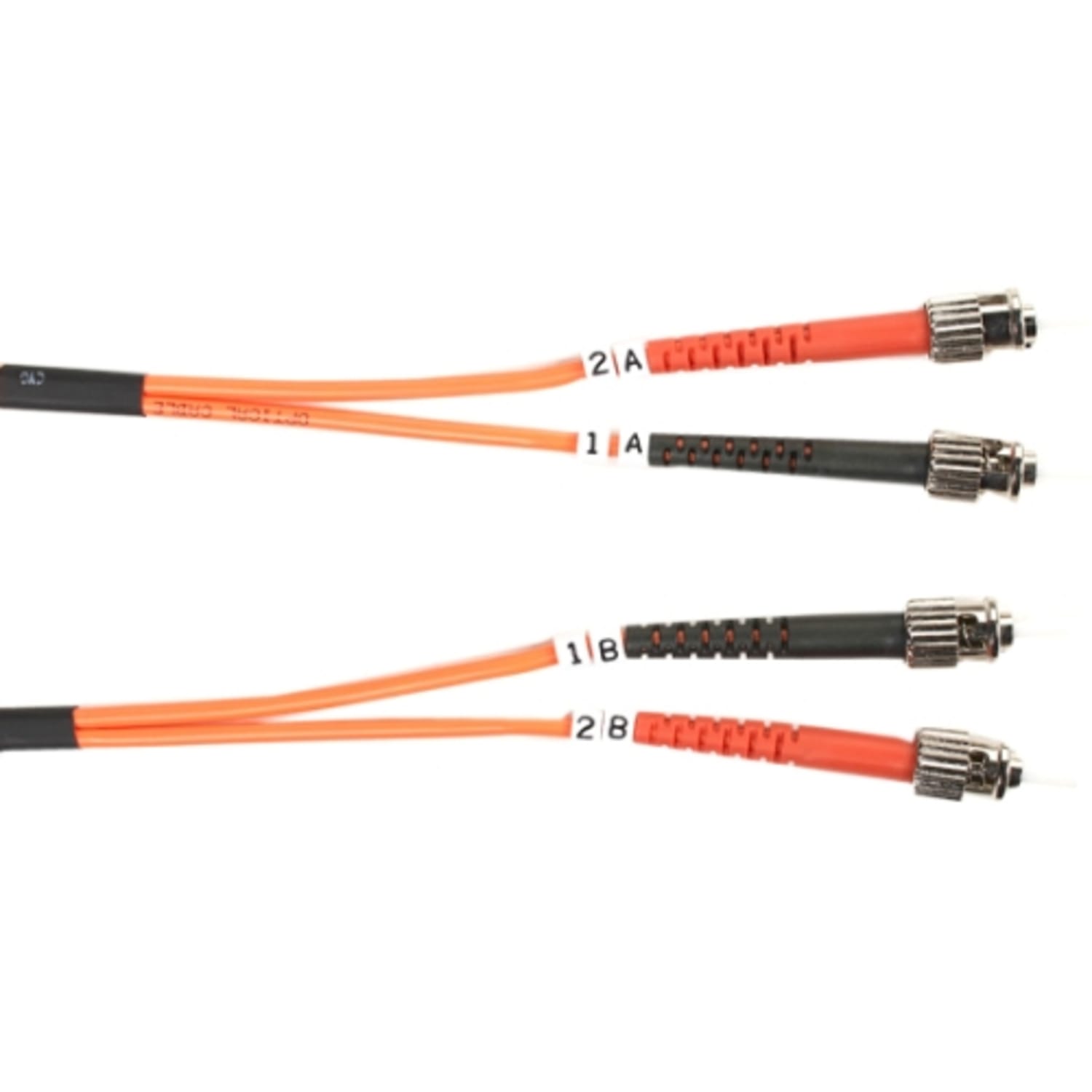 Black Box Fiber Optic Duplex Patch Network Cable - 3.20 ft Fiber Optic Network Cable for Transceiver, Switch, Server, Network Device - First End: 2 x ST Network - Male - Second End: 2 x ST Network - Male - 10 Gbit/s - Patch Cable - OFNR - Image 3