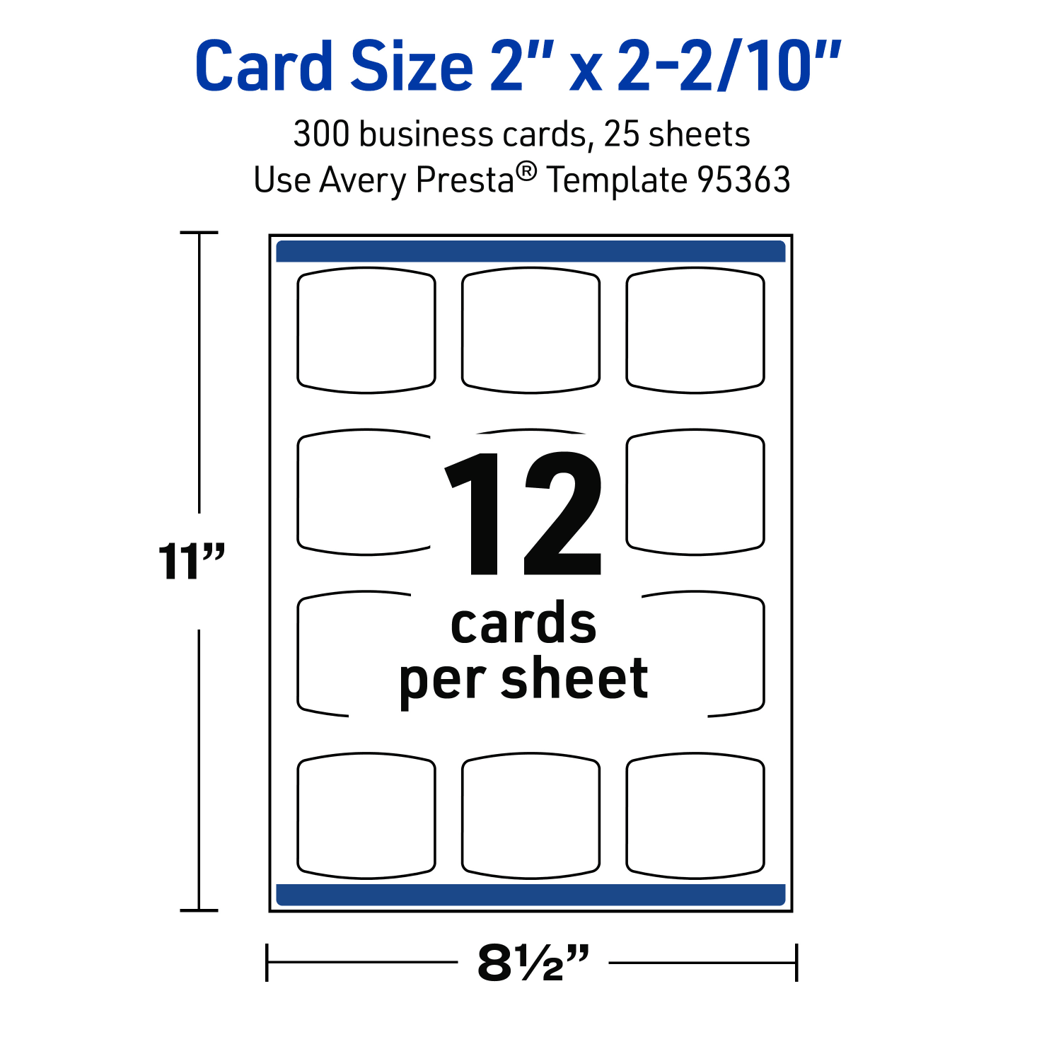 Avery Print-To-The-Edge Business Cards With Sure Feed Technology, 2inx2-2/10in Arched Square, Matte White, Pack Of 300 - Image 6