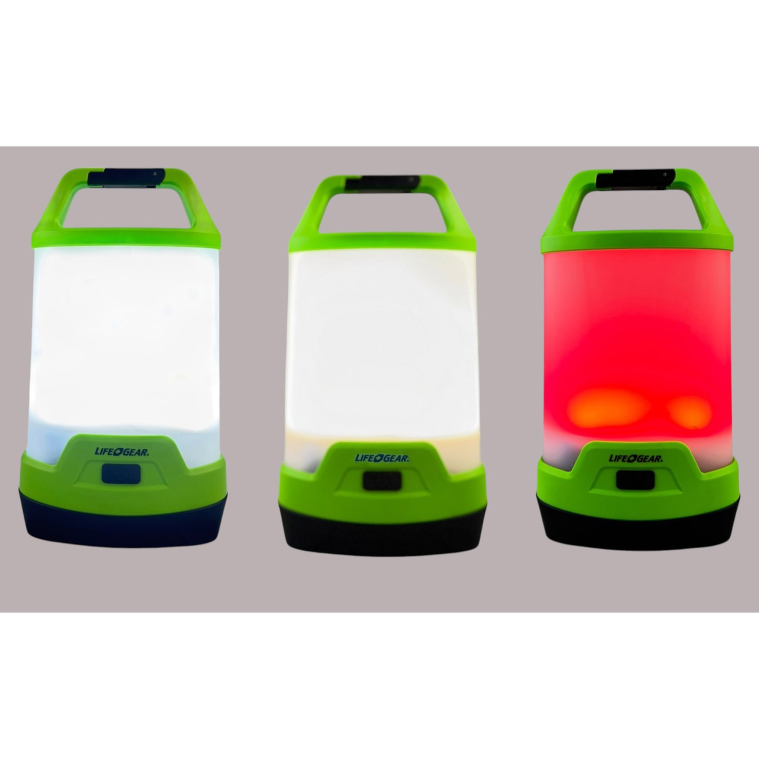 LifeGear 1,200-Lumen Hybrid Battery/USB-Rechargeable Multi-Mode LED Lantern and Power Bank, Green, 41-3976 - Image 6