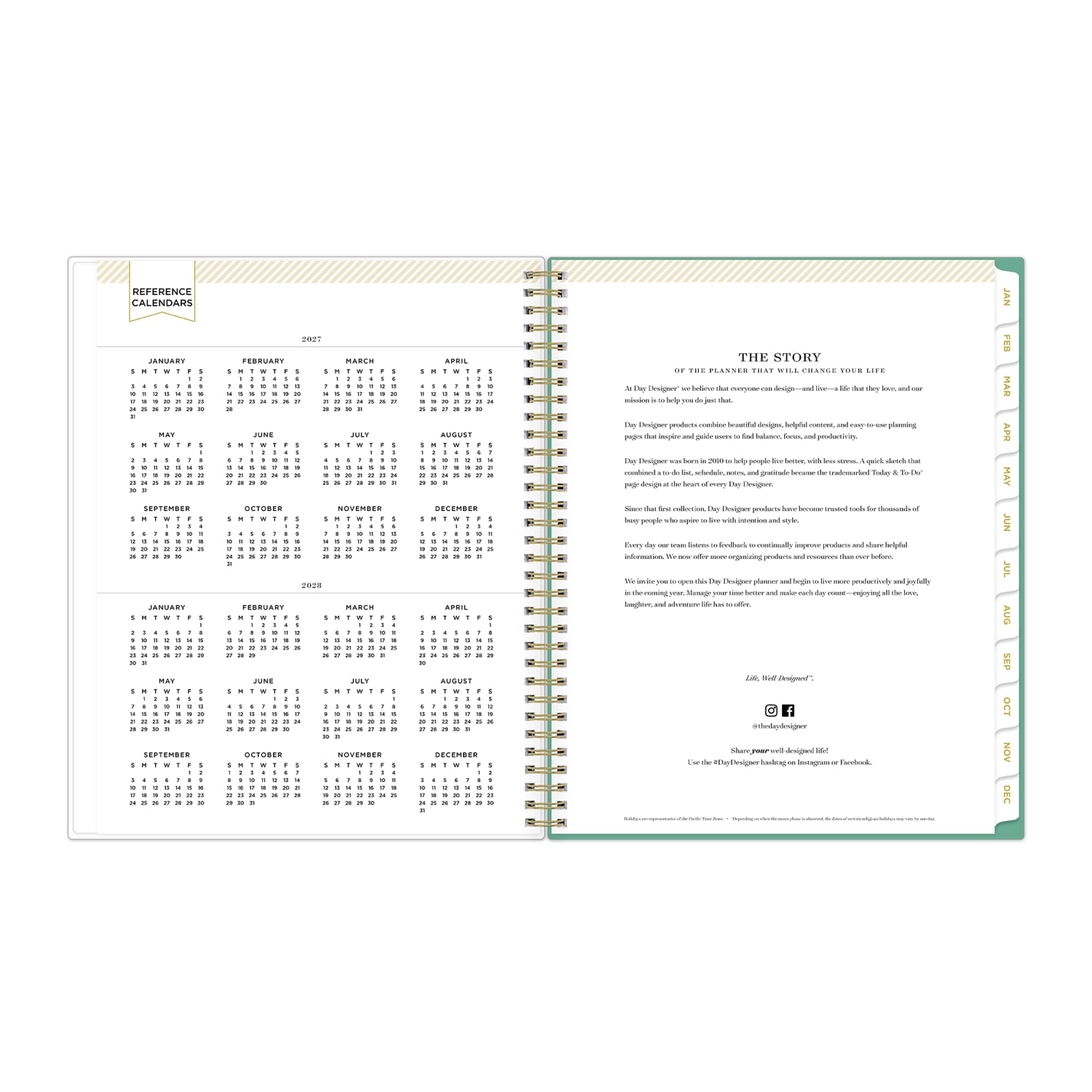 2027 Blue Sky Peyton White Weekly/Monthly Planning Calendar, 8.5x11, 0%, CYO, Jan-Dec, RY27 - Image 6