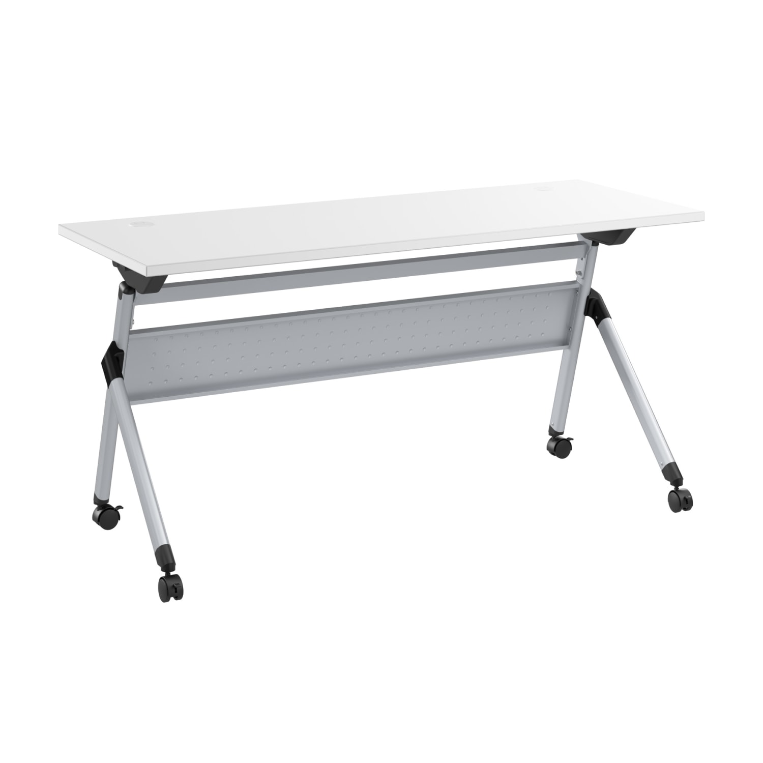 Bush Business Furniture Envision 60inW Folding Training Table, White/Cool Gray Metallic, Standard Delivery - Image 3